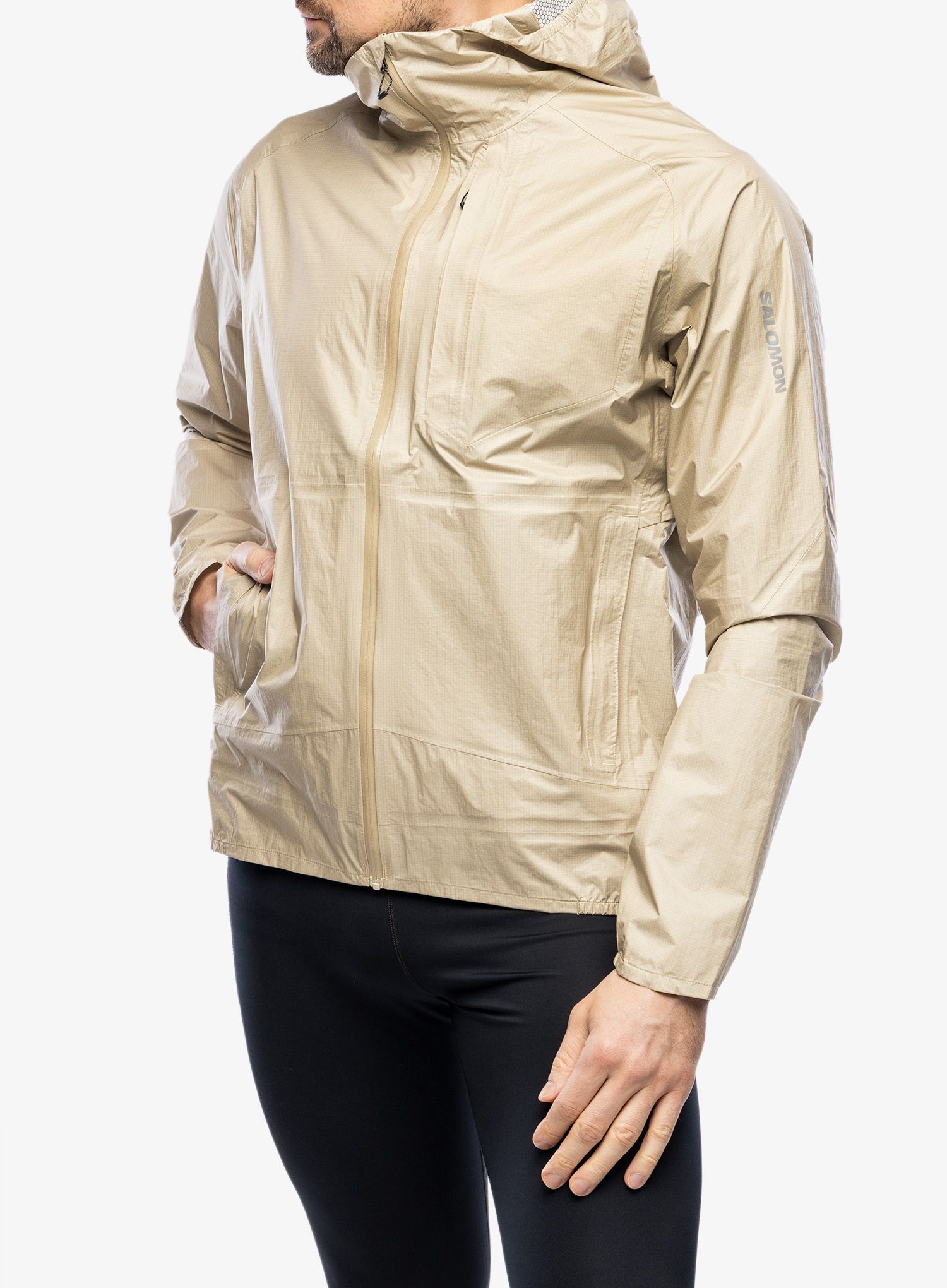 Jakna za tek Salomon Bonatti WP Jacket - white pepper