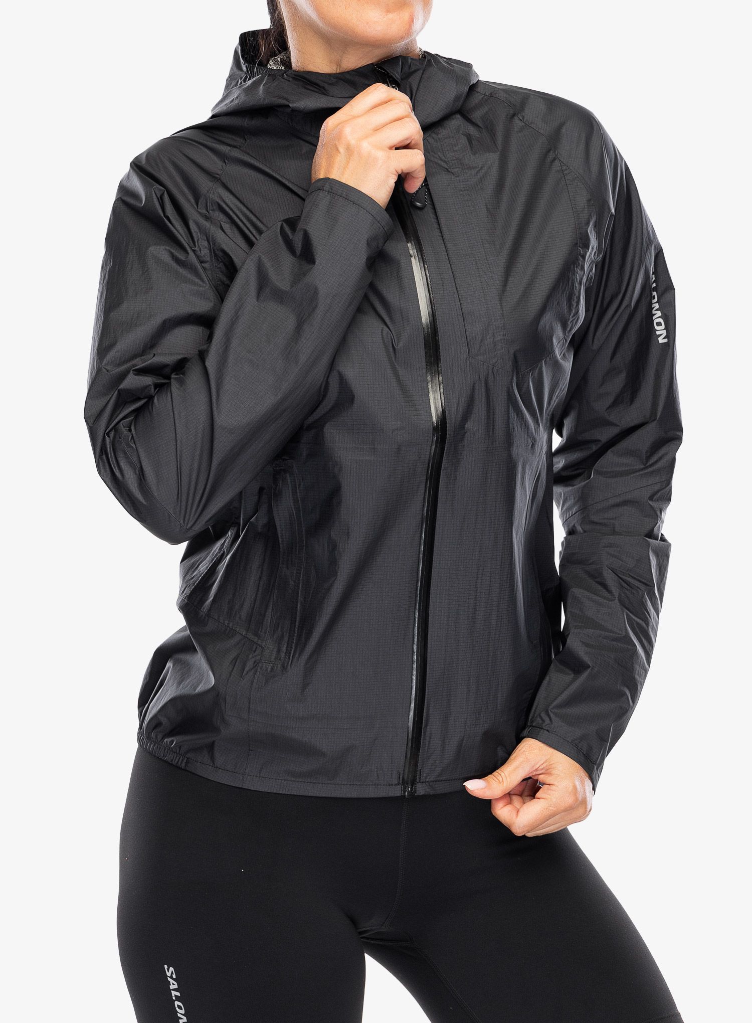 Ženska jakna za tek Salomon Bonatti WP Jacket - deep black