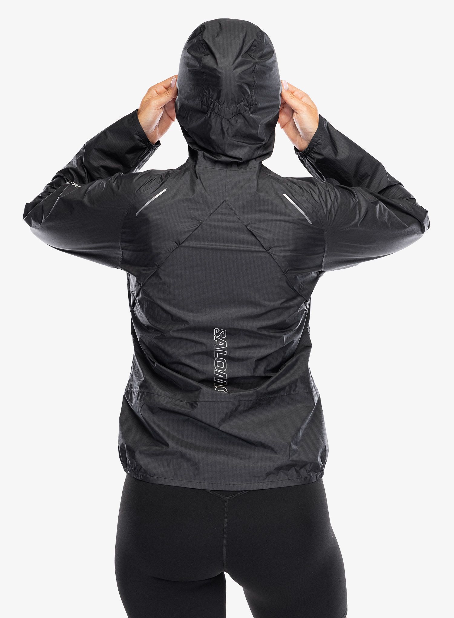 Ženska jakna za tek Salomon Bonatti WP Jacket - deep black