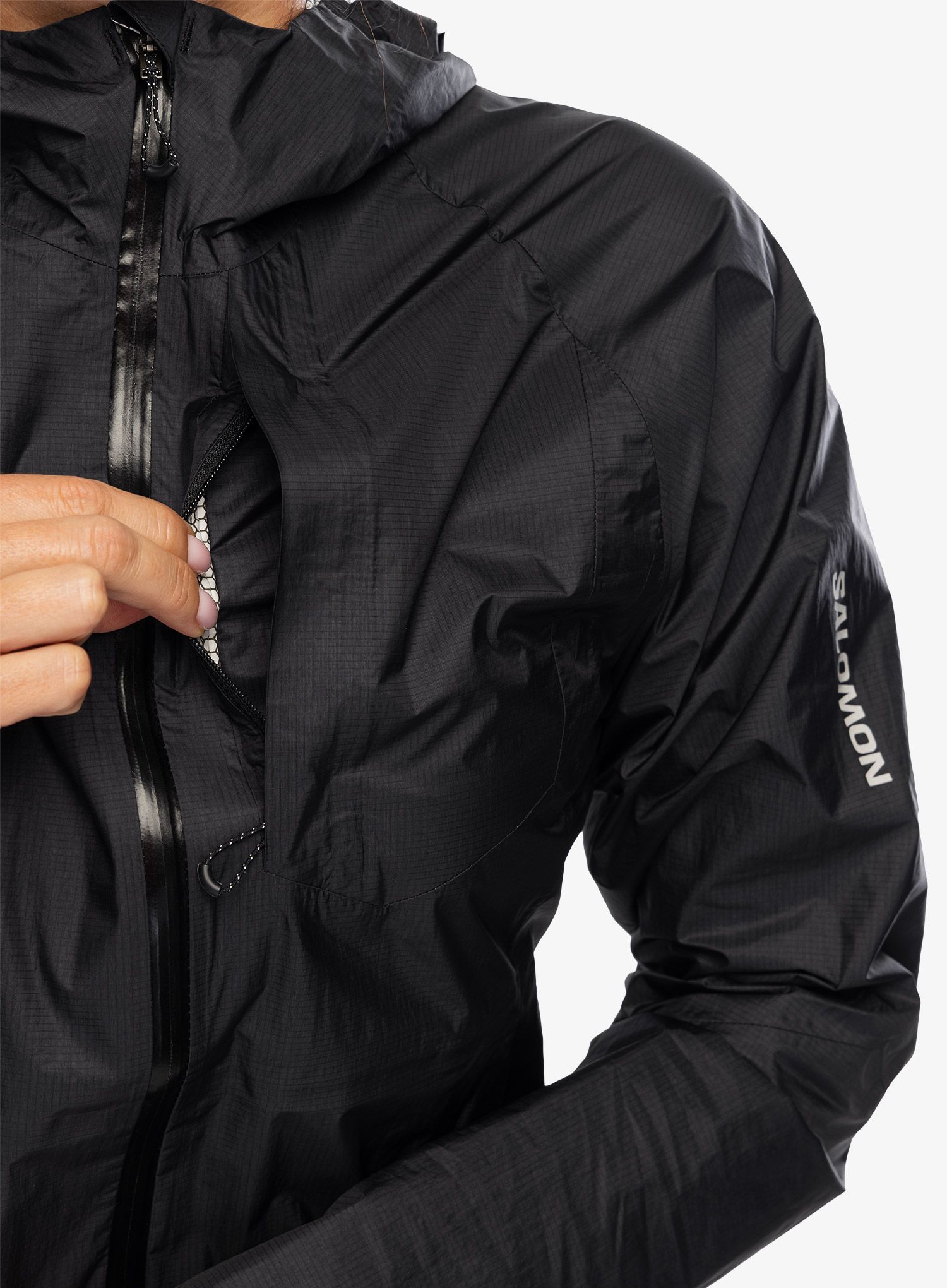 Ženska jakna za tek Salomon Bonatti WP Jacket - deep black
