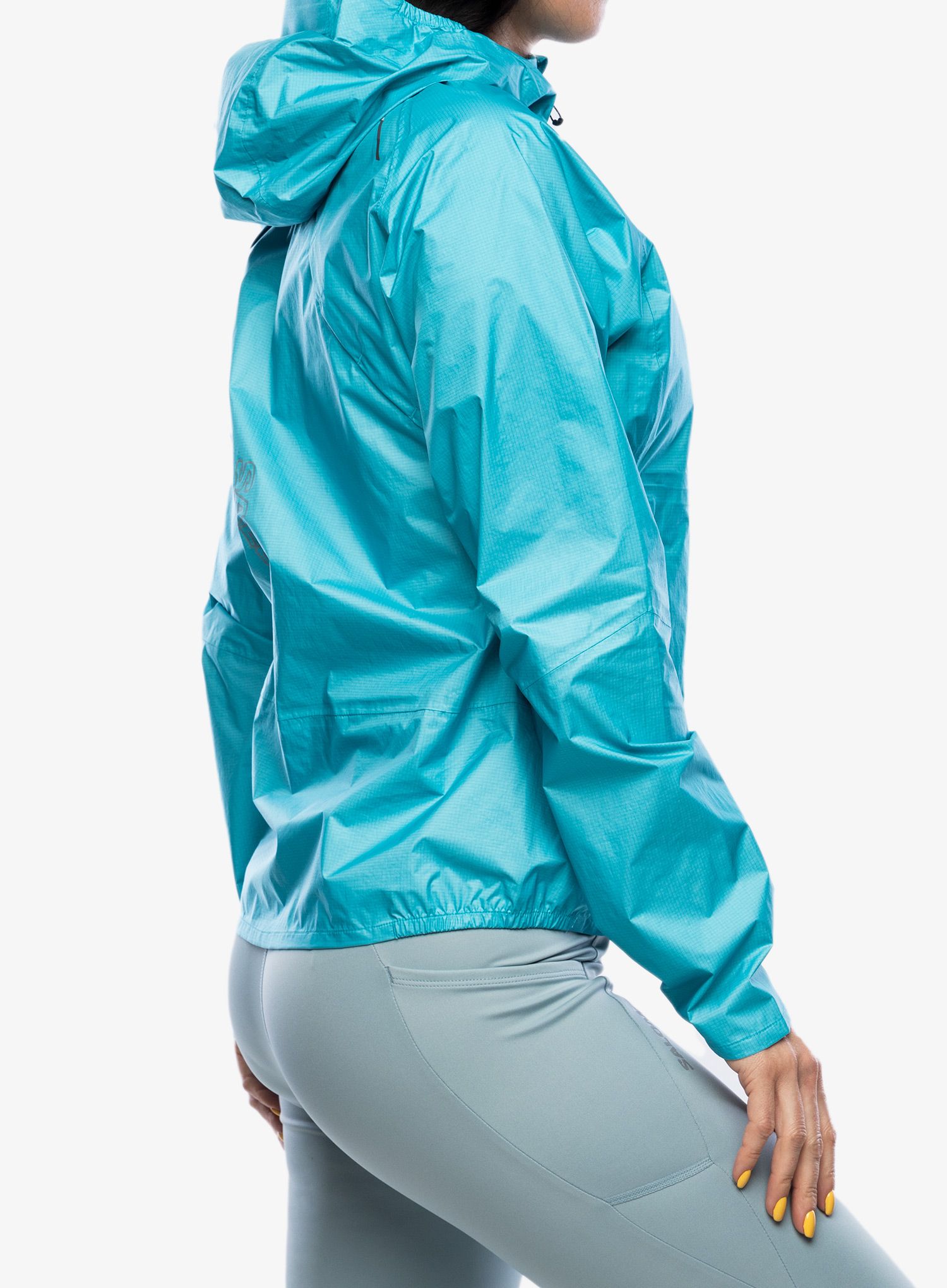 Ženska jakna za tek Salomon Bonatti WP Jacket - peacock blue