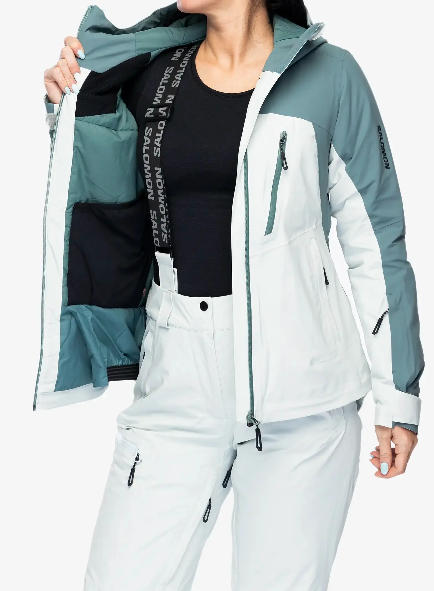 Ženska smučarska jakna Salomon Brilliant Jacket - blue/north atla