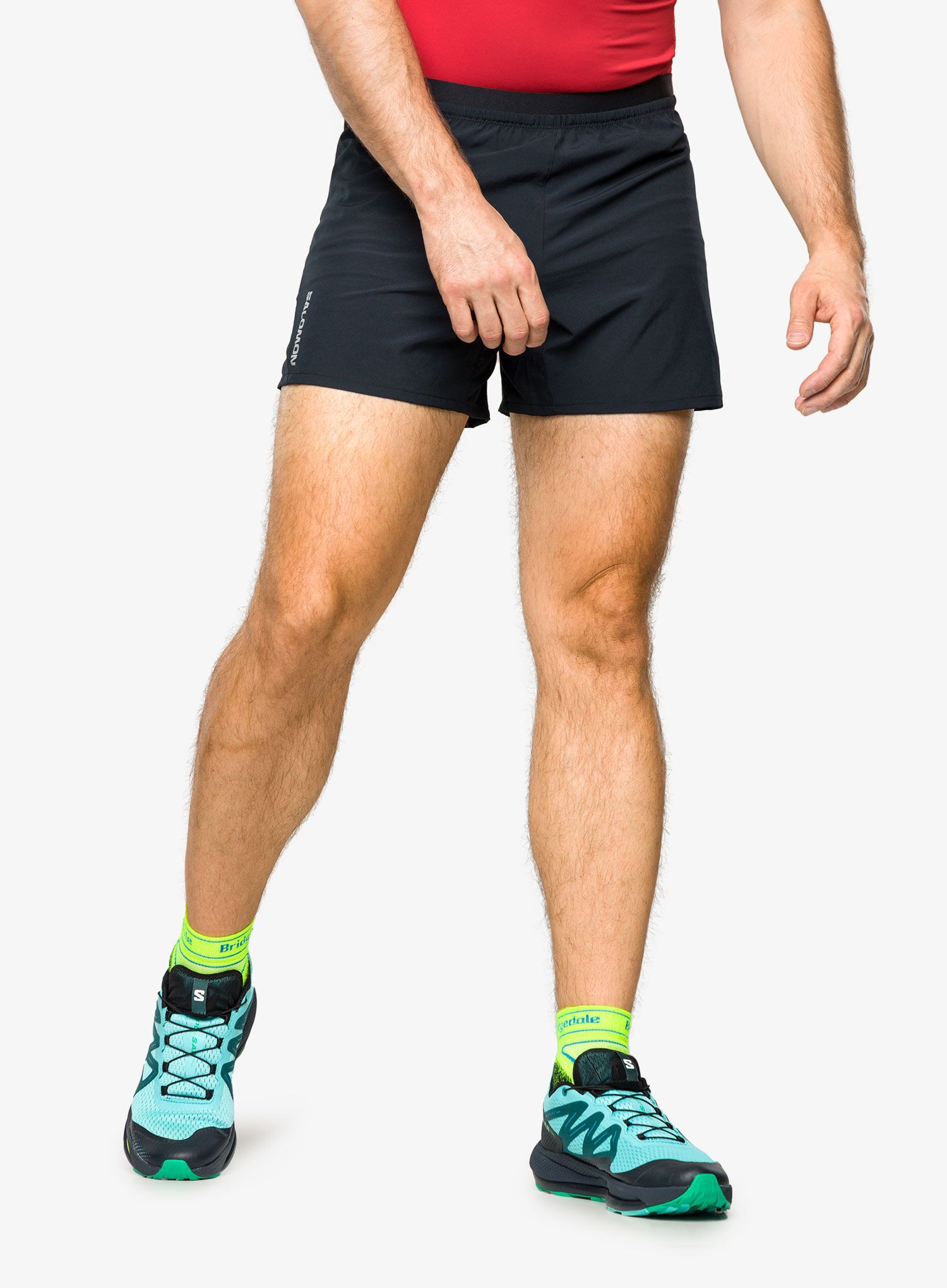 Moške tekaške kratke hlače Salomon Cross 5 Shorts - deep black
