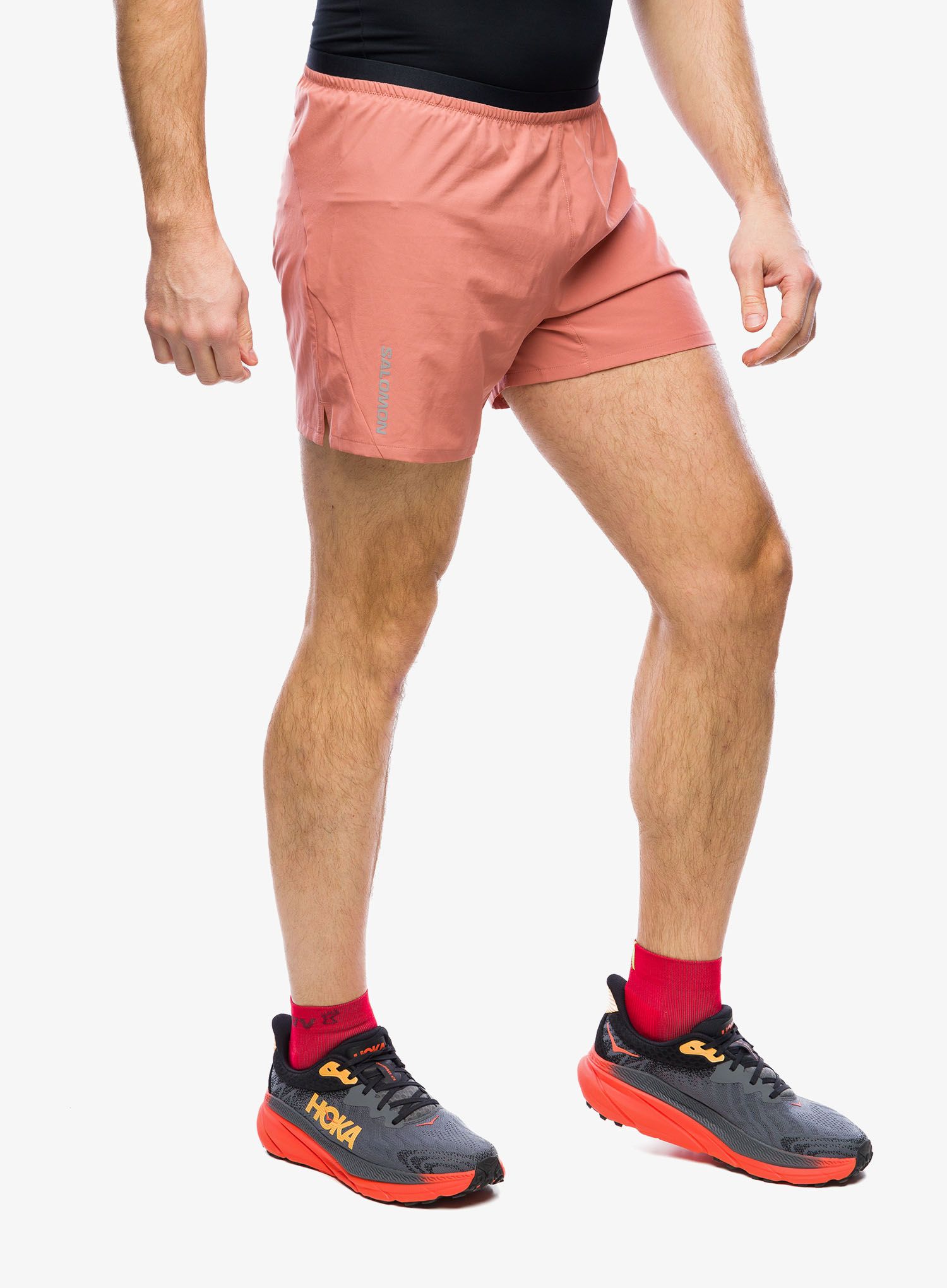Tekaške kratke hlače Salomon Cross 5 Shorts - light mahogany
