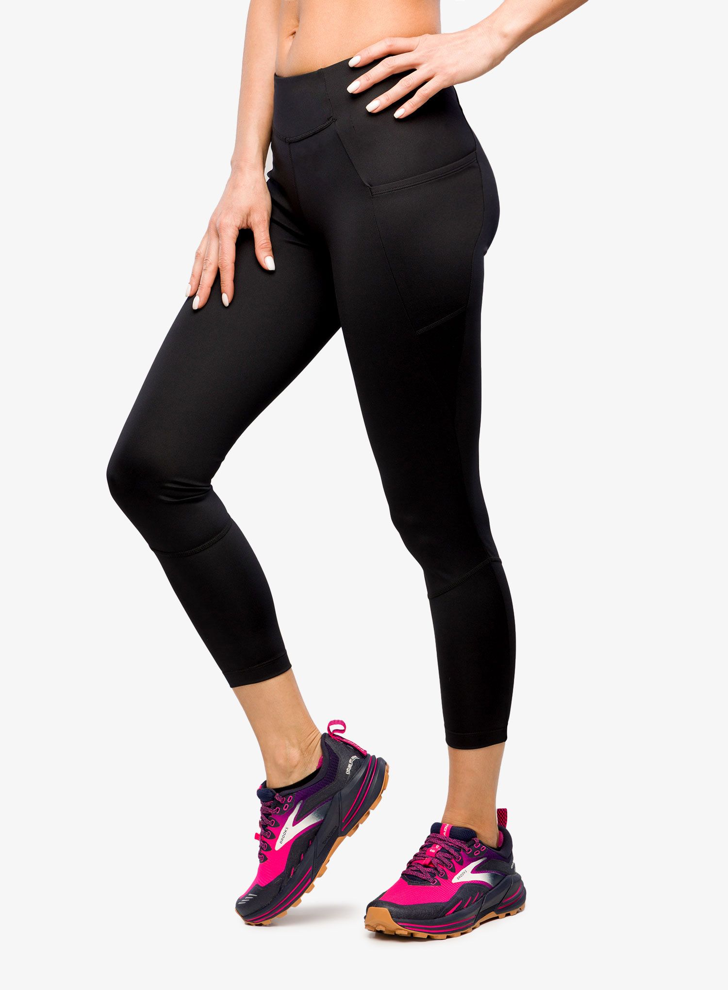 Ženske tekaške pajkice Salomon Cross Run 25'' Tight - deep black