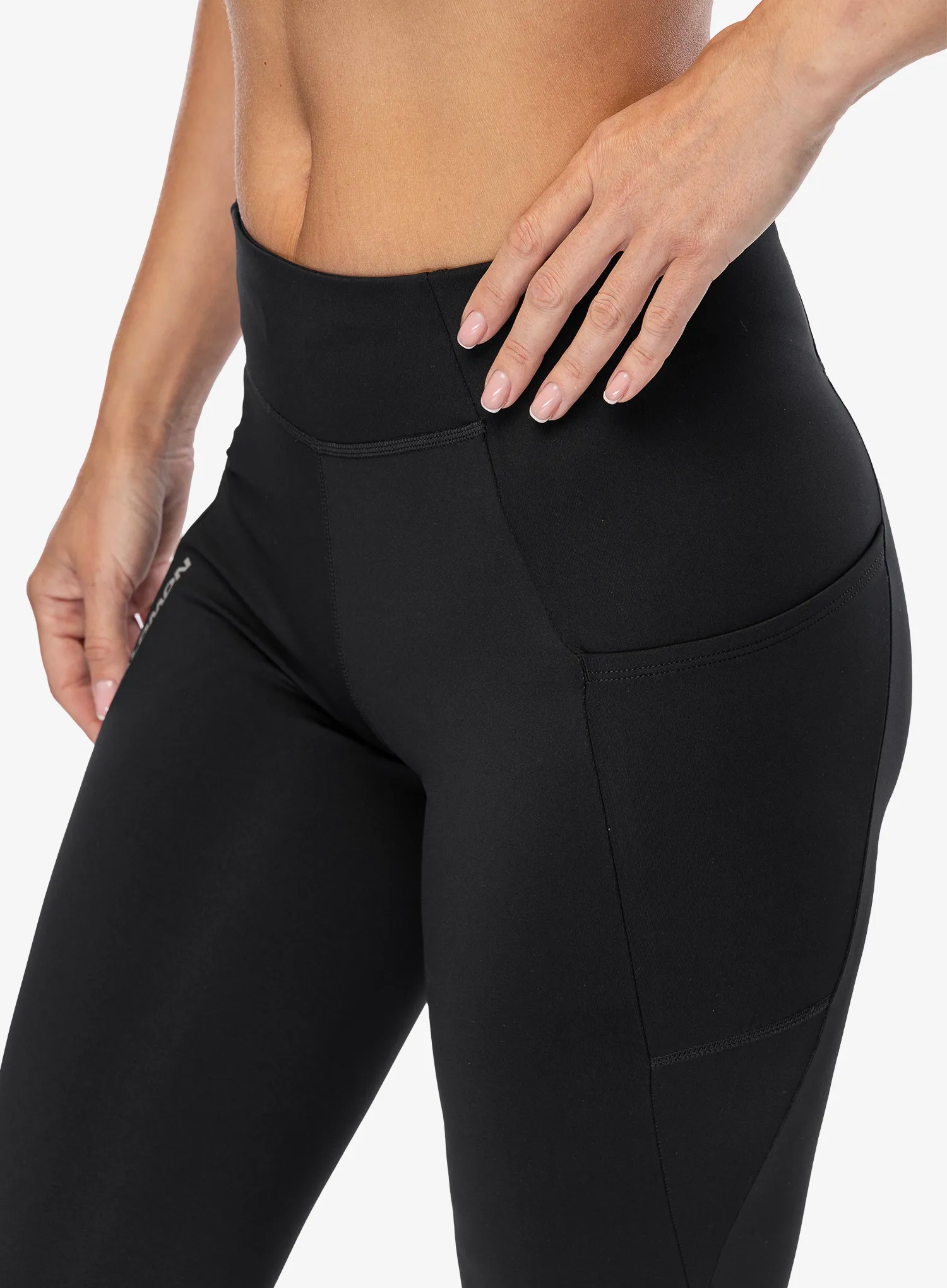 Ženske tekaške pajkice Salomon Cross Run 28 Tight - deep black