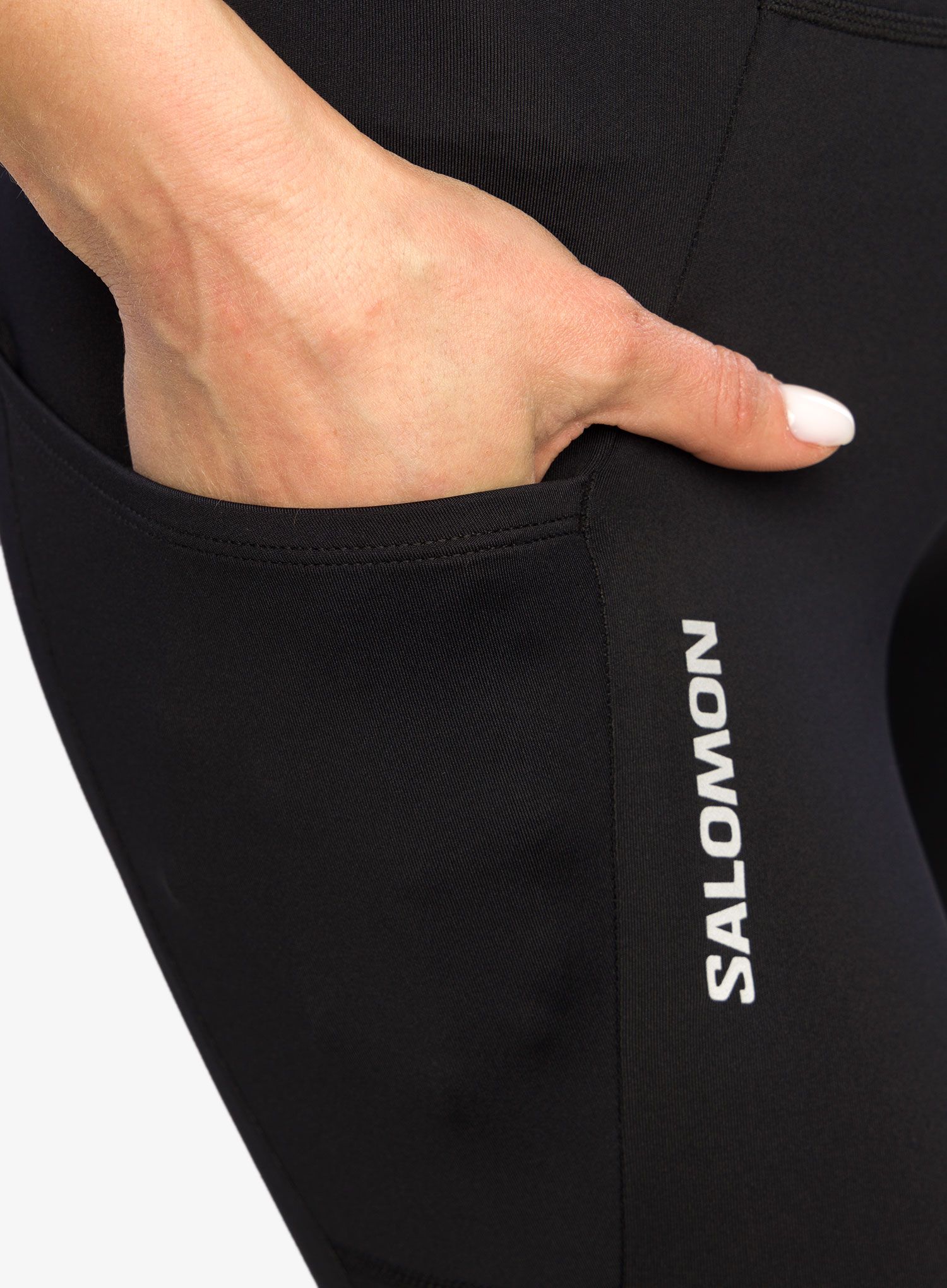 Ženske tekaške pajkice Salomon Cross Run 28 Tight - deep black