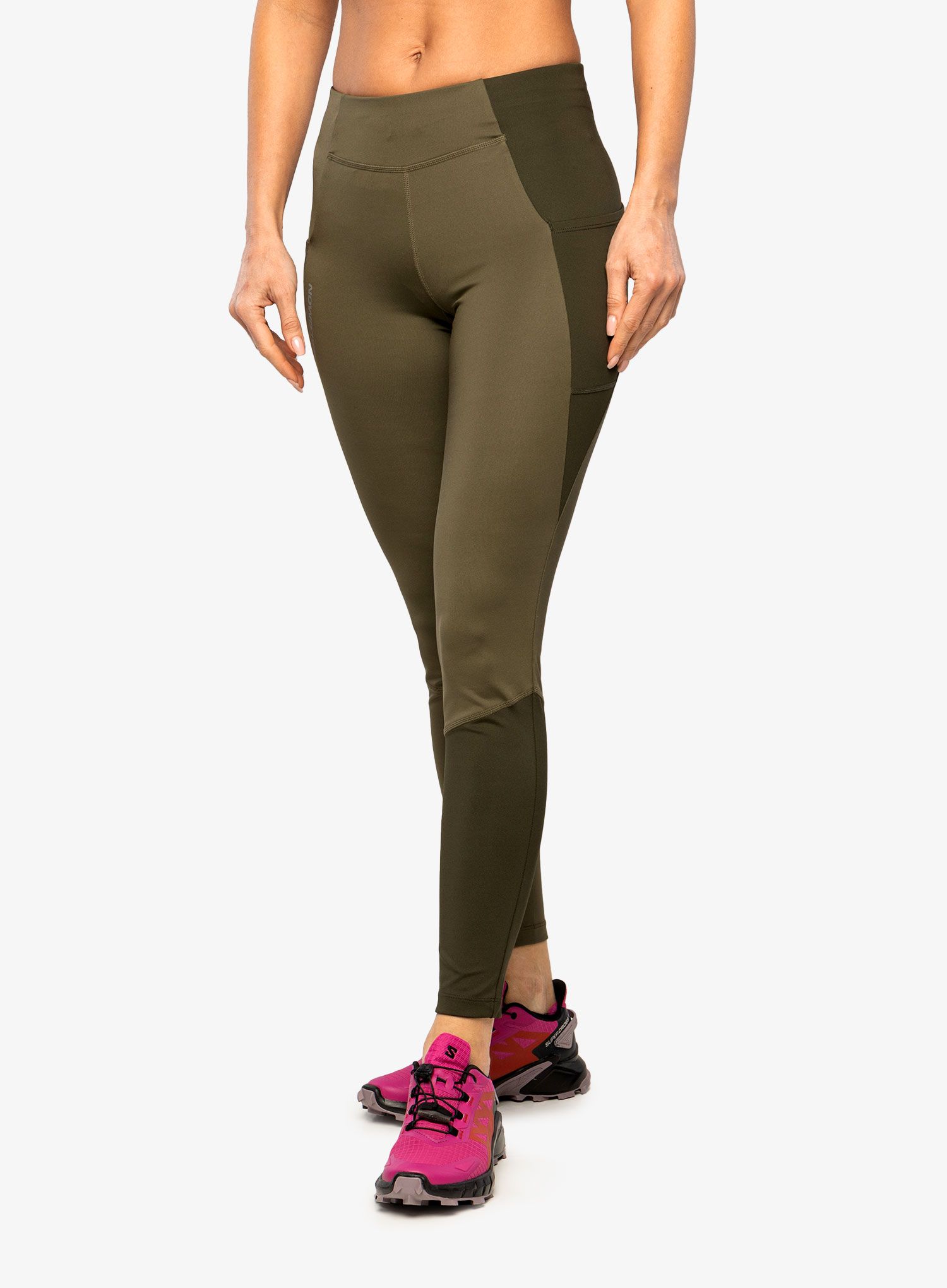 Ženske tekaške pajkice Salomon Cross Run 28 Tight - grape leaf