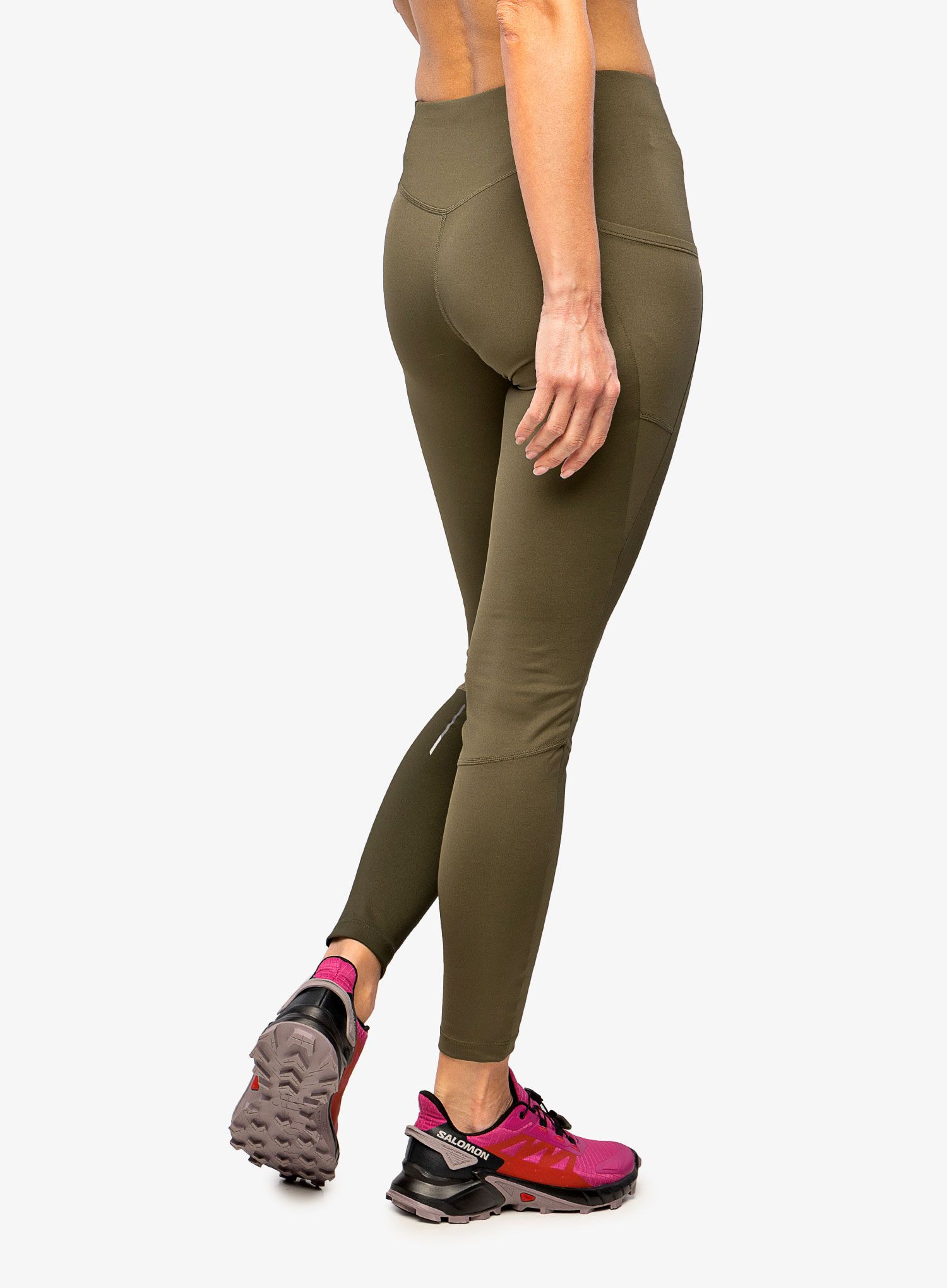 Ženske tekaške pajkice Salomon Cross Run 28 Tight - grape leaf