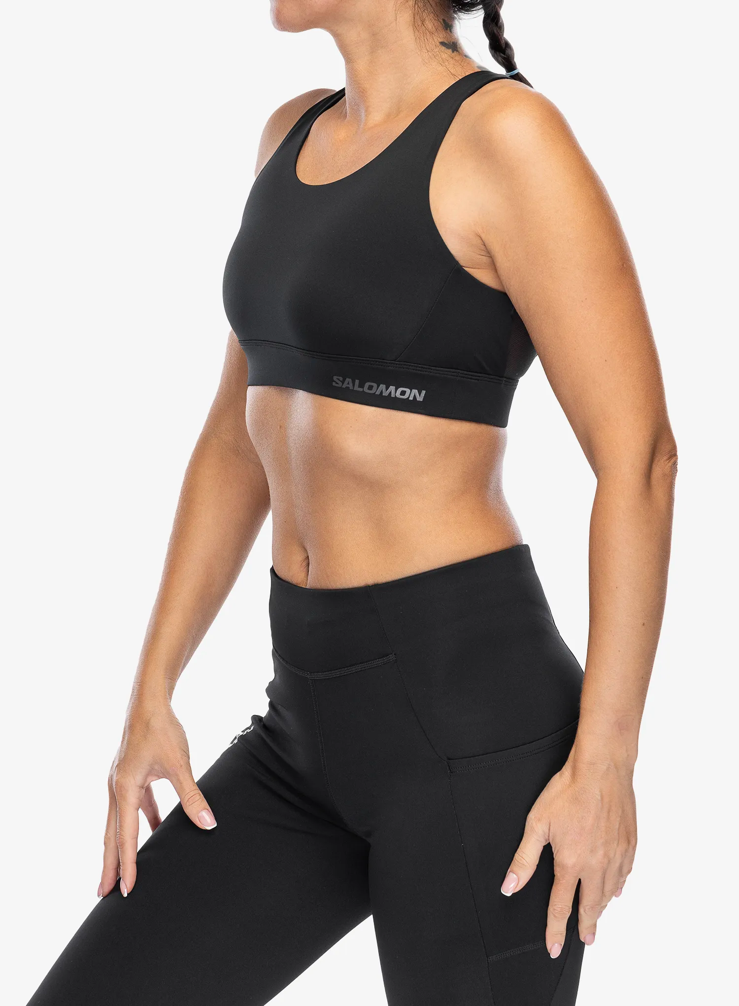 Športni nedrček Salomon Cross Run Bra - deep black