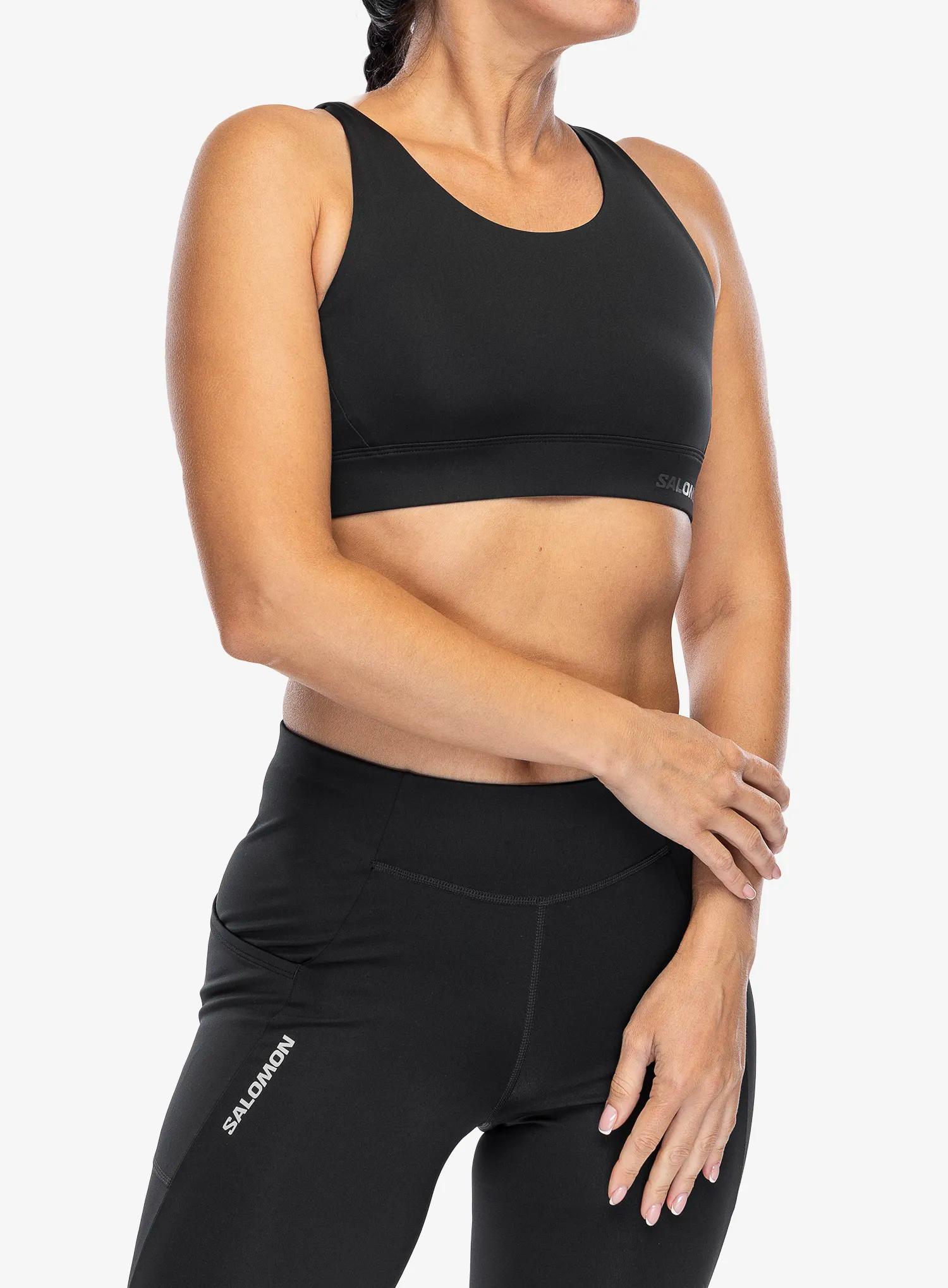 Športni nedrček Salomon Cross Run Bra - deep black