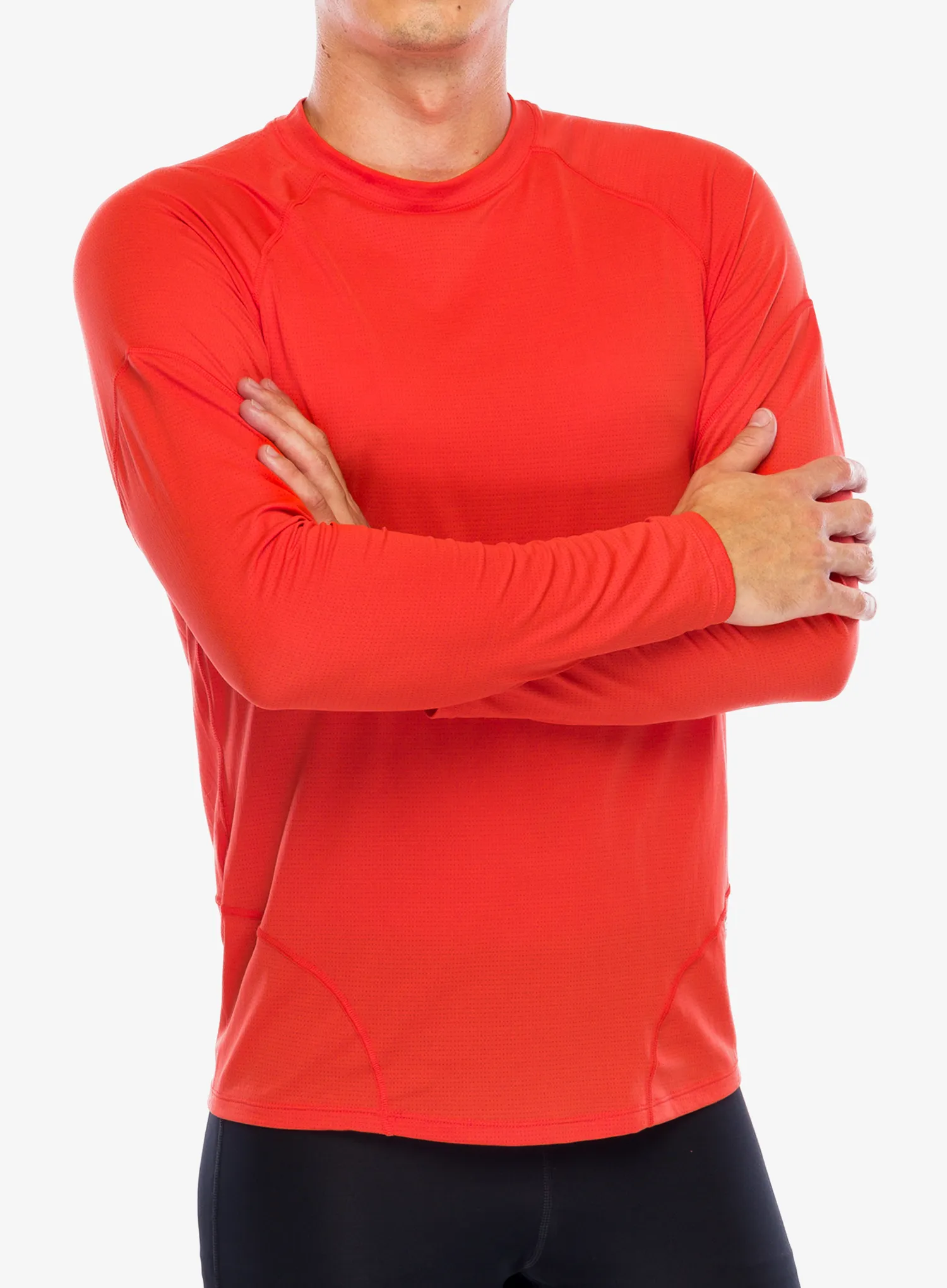 Tekaška jopica Salomon Cross Run LS Tee - cherry tomat