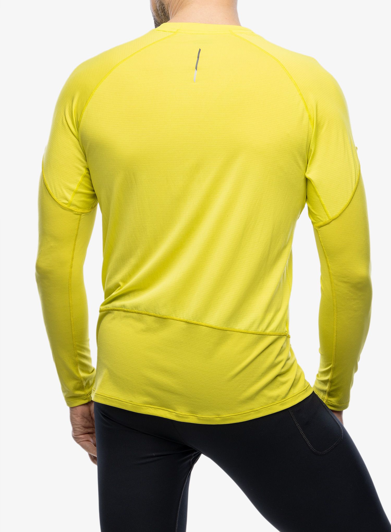 Puloverji brez kapuce Salomon Cross Run LS Tee - sulphur spring