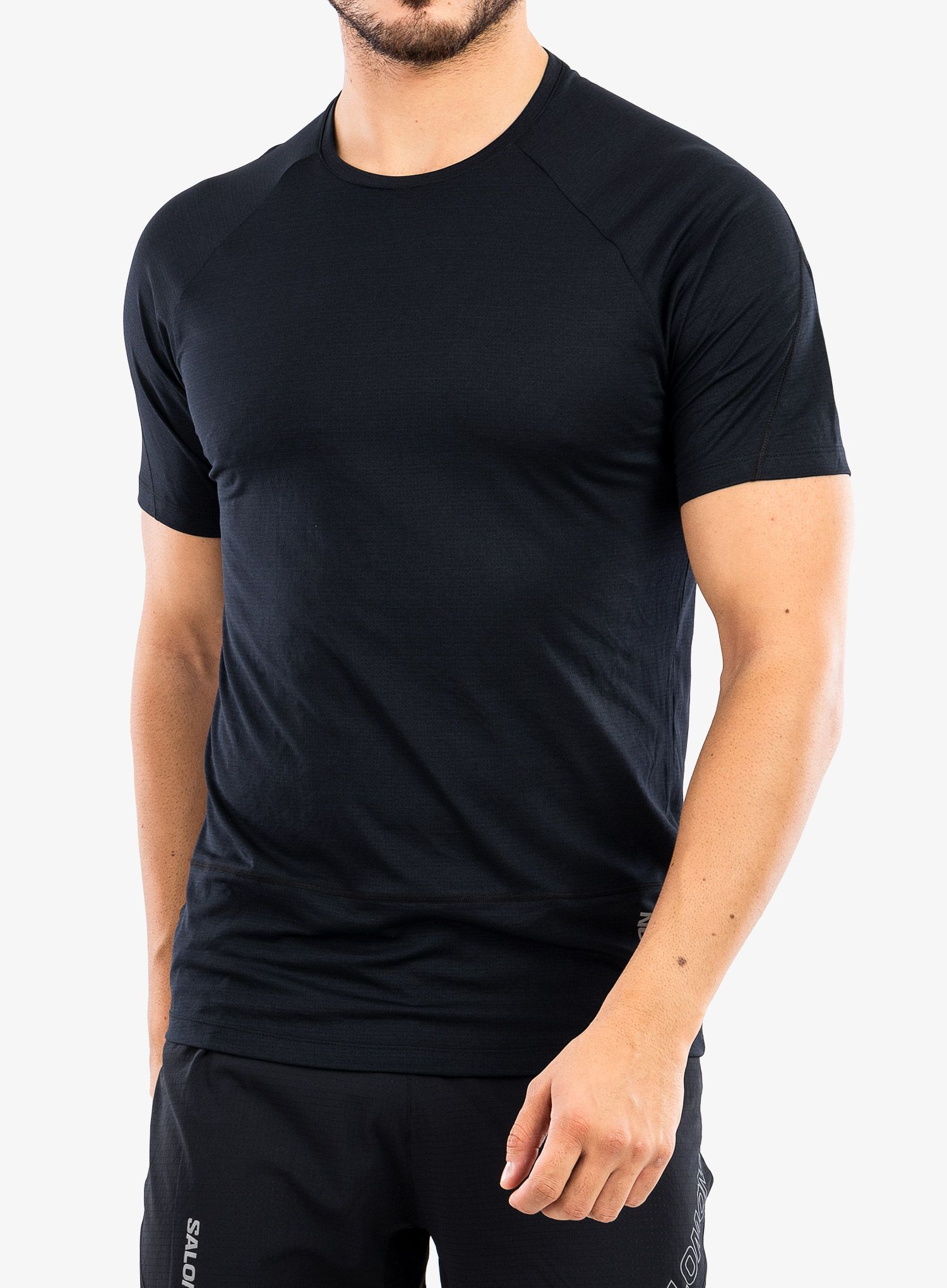 Moška tekaška majica Salomon Cross Run SS Tee - deep black