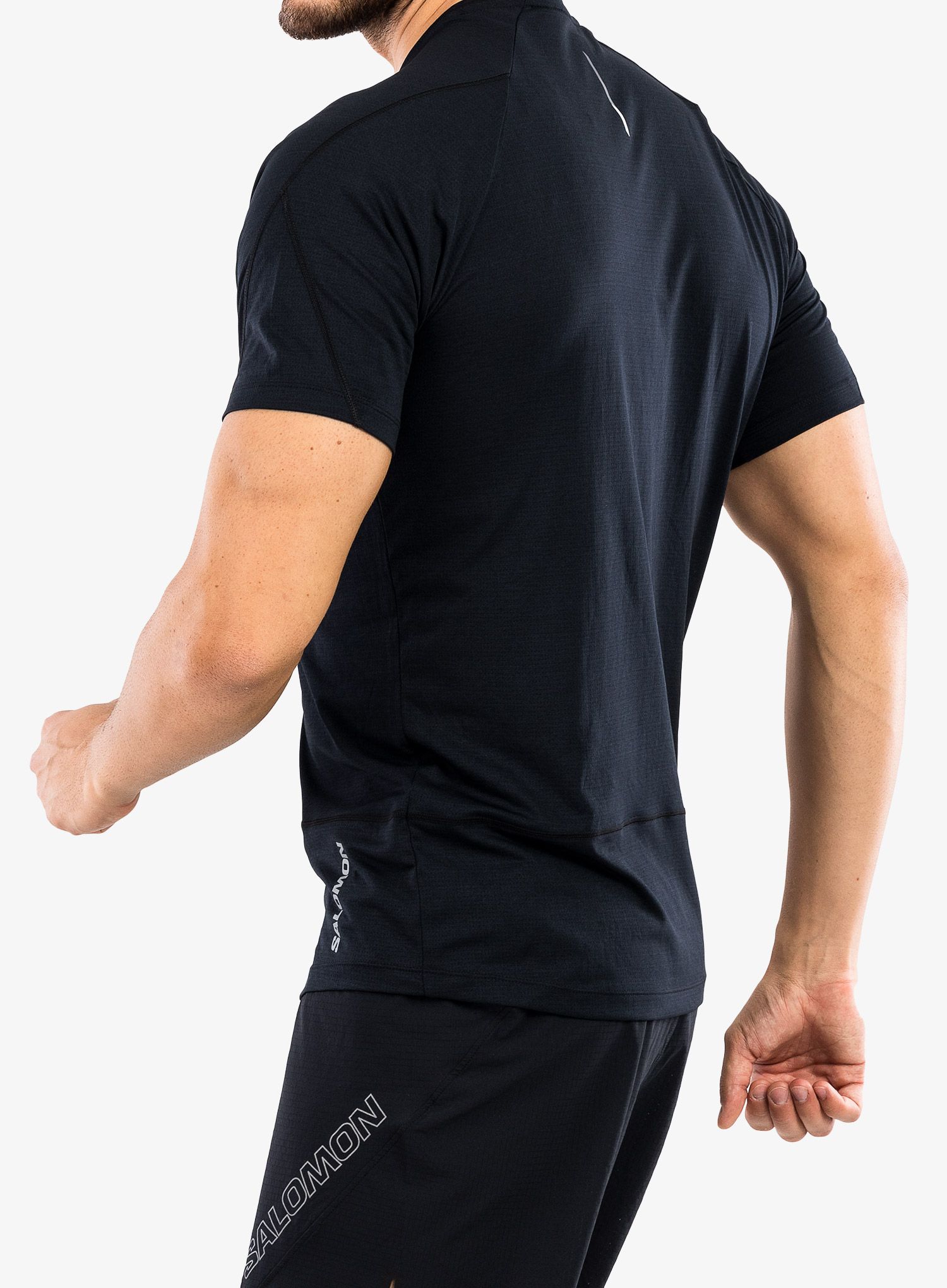 Moška tekaška majica Salomon Cross Run SS Tee - deep black