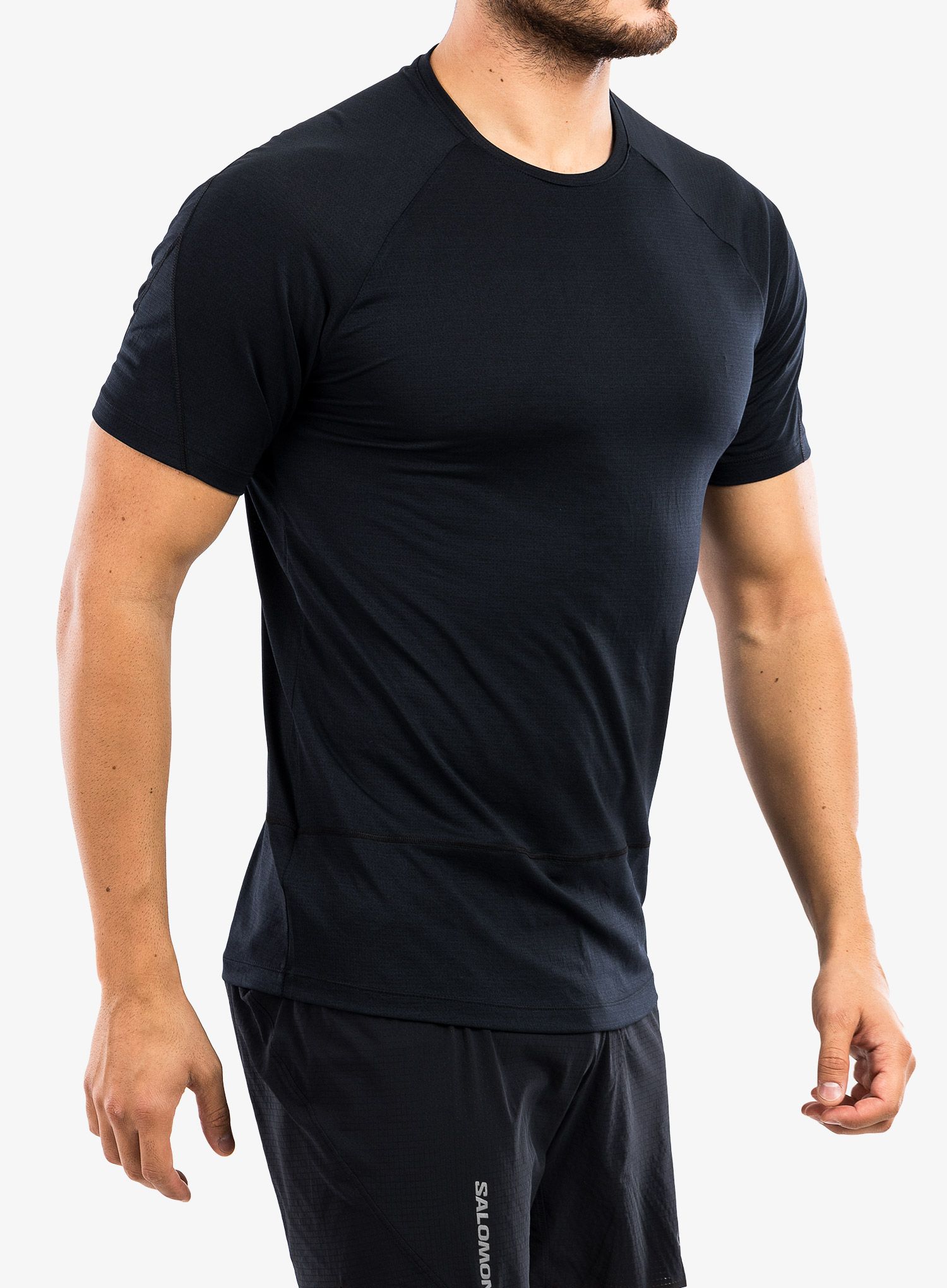Moška tekaška majica Salomon Cross Run SS Tee - deep black