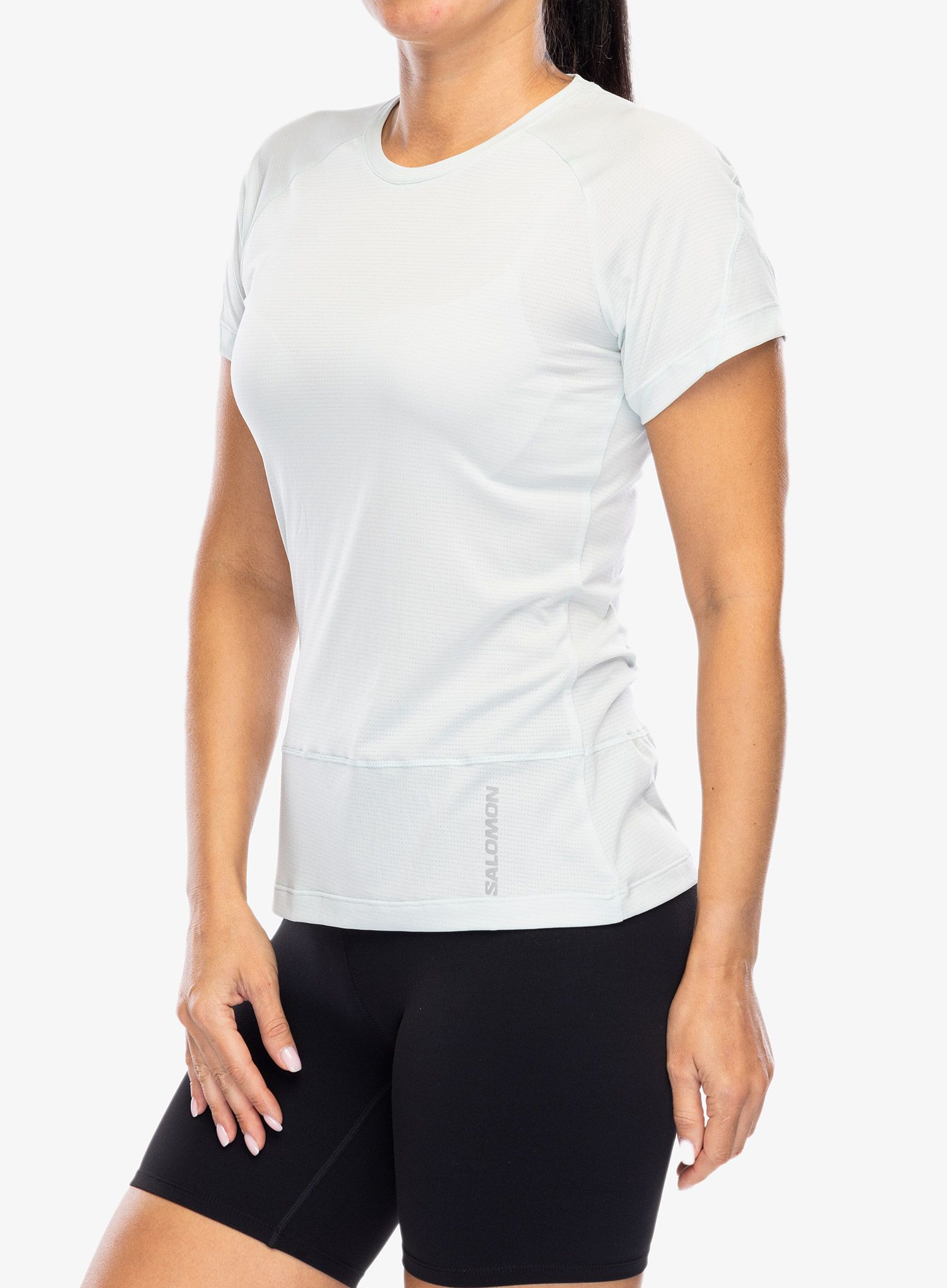 Ženska tekaška majica Salomon Cross Run S/S Tee - misty blue