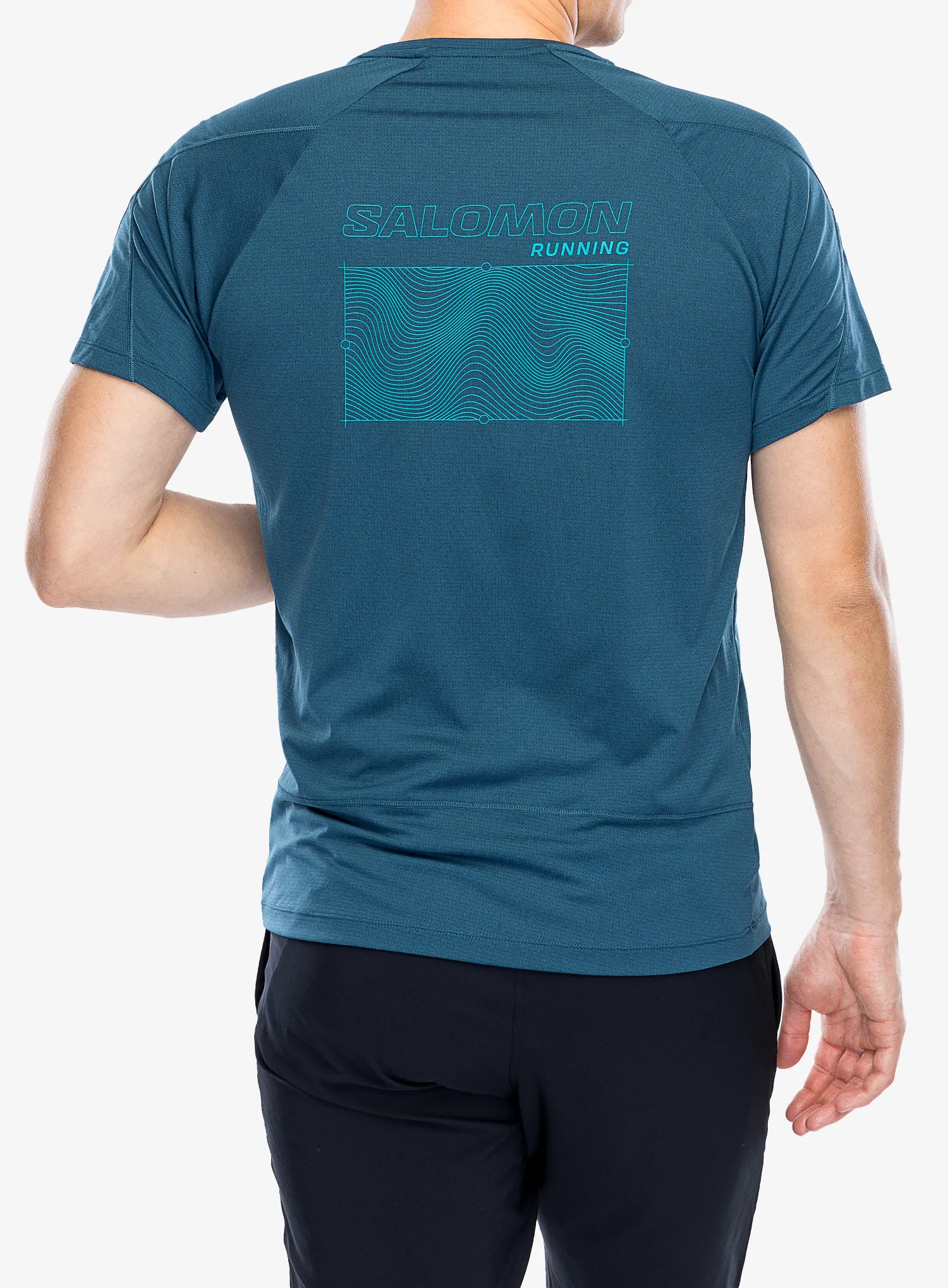 Športna majica Salomon Cross Run S/S GFX - deep dive
