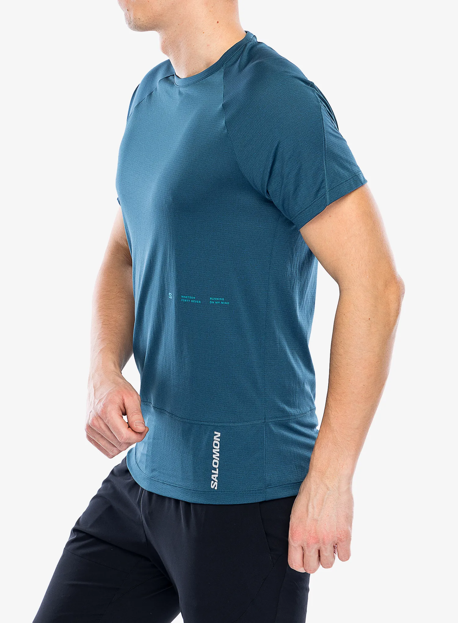 Športna majica Salomon Cross Run S/S GFX - deep dive