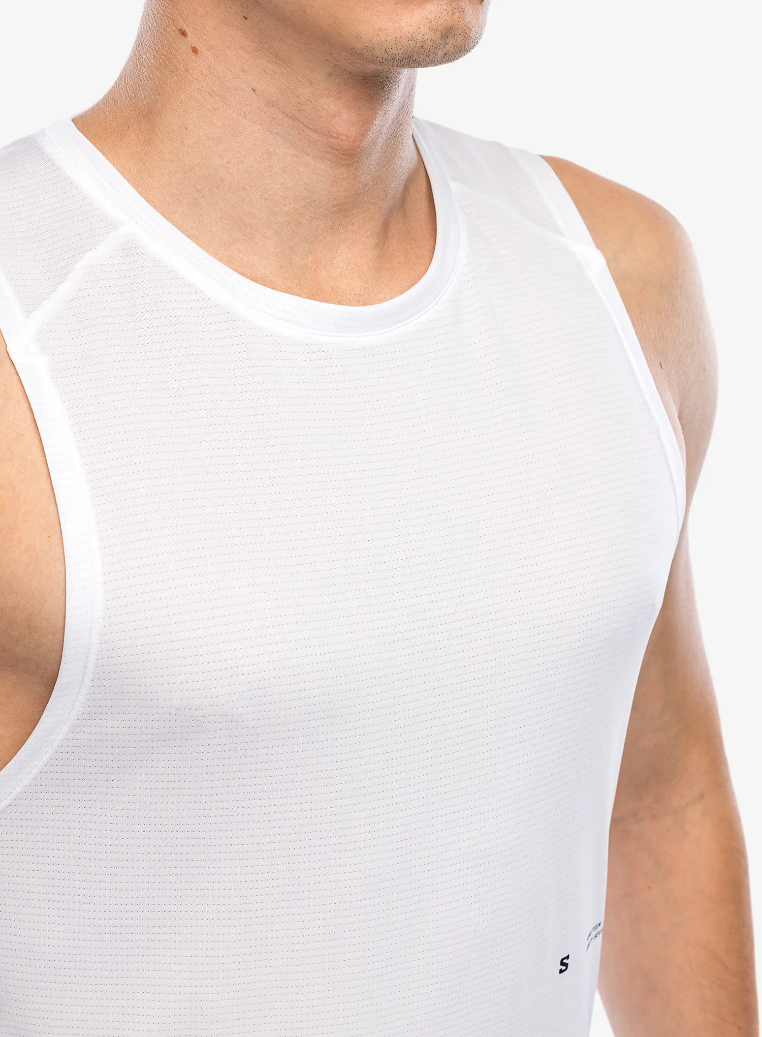 Majica za tek Salomon Cross Run Tank GFX - white