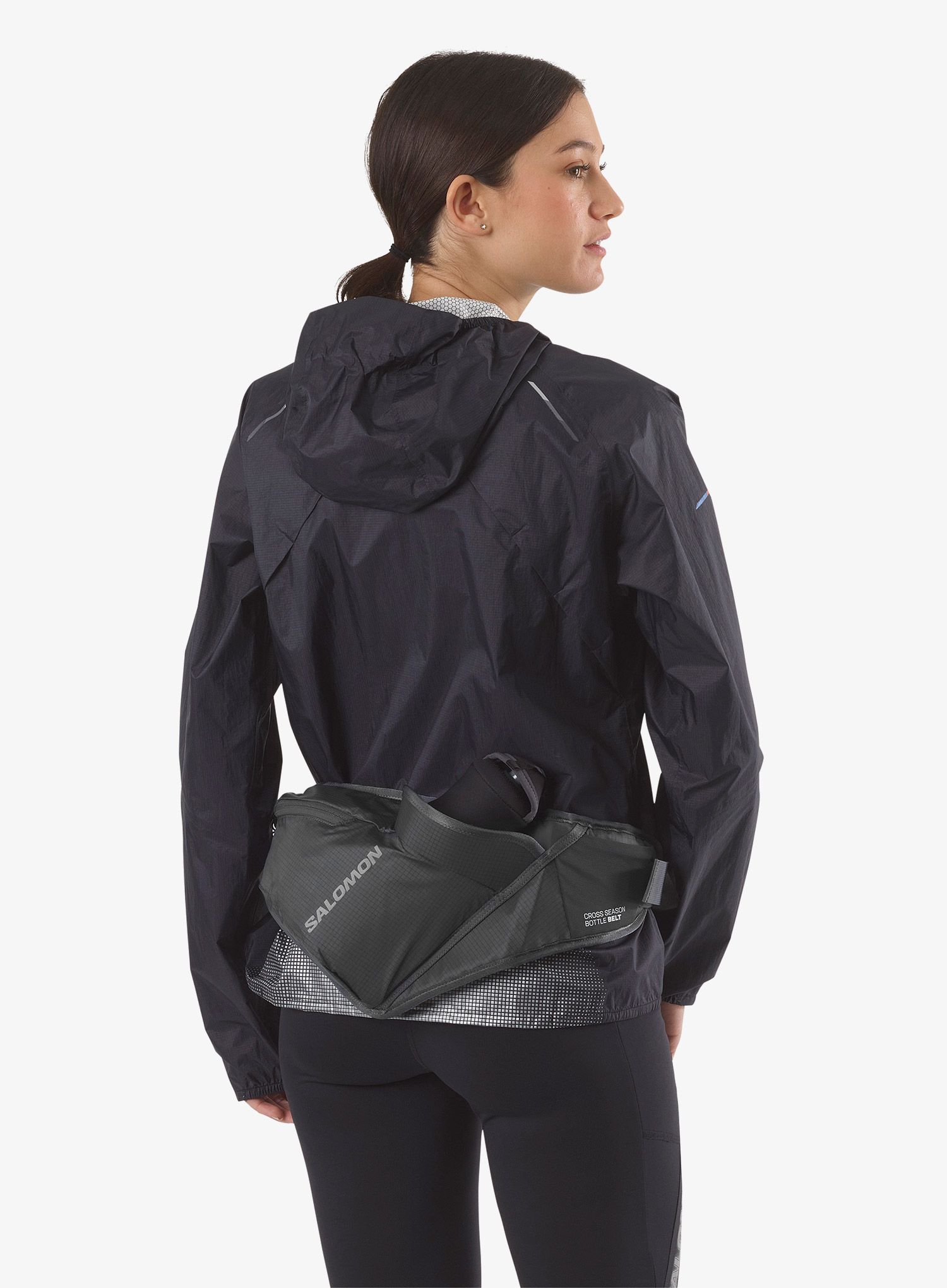 Tekaški pas Salomon Cross Season Bottle Belt - ebony/alloy