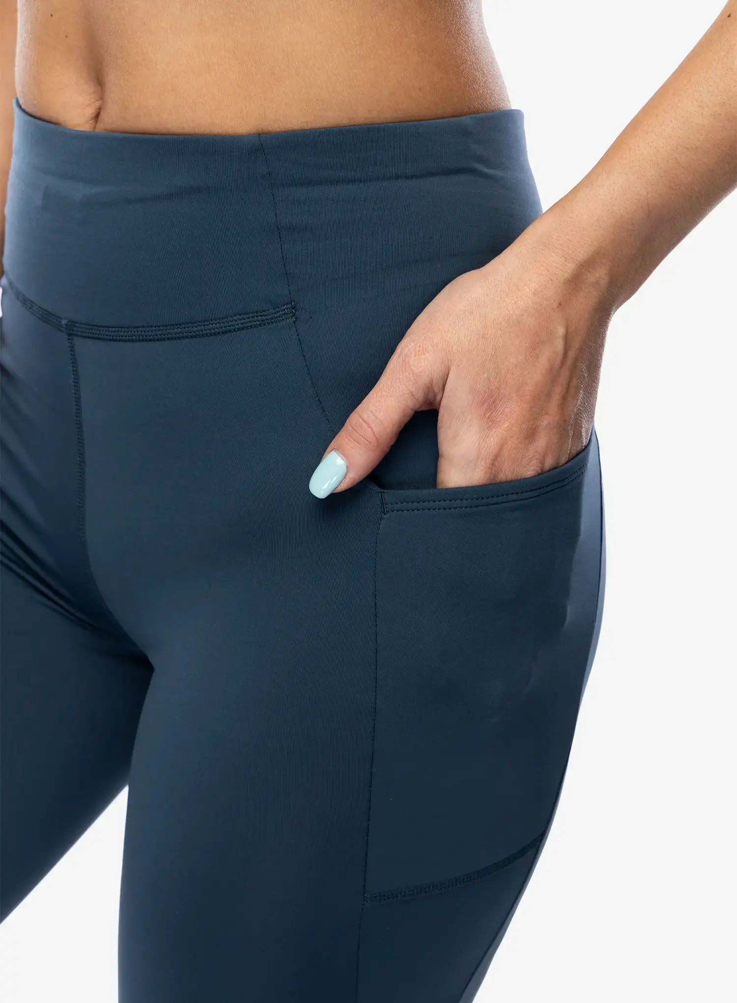 Ženske tekaške pajkice Salomon Cross Warm Tight - midnight navy