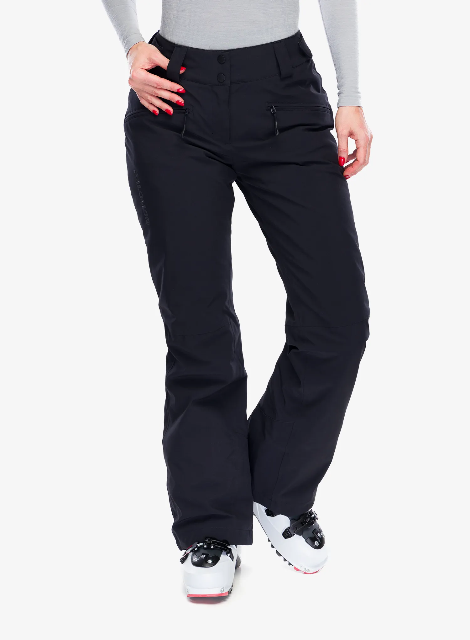 Ženske smučarske hlače Salomon Edge Pant - deep black