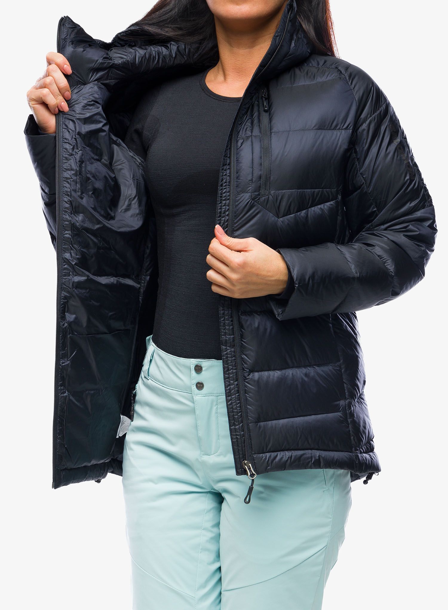 Ženska sintetična jakna Salomon Elixir Down Parka - deep black