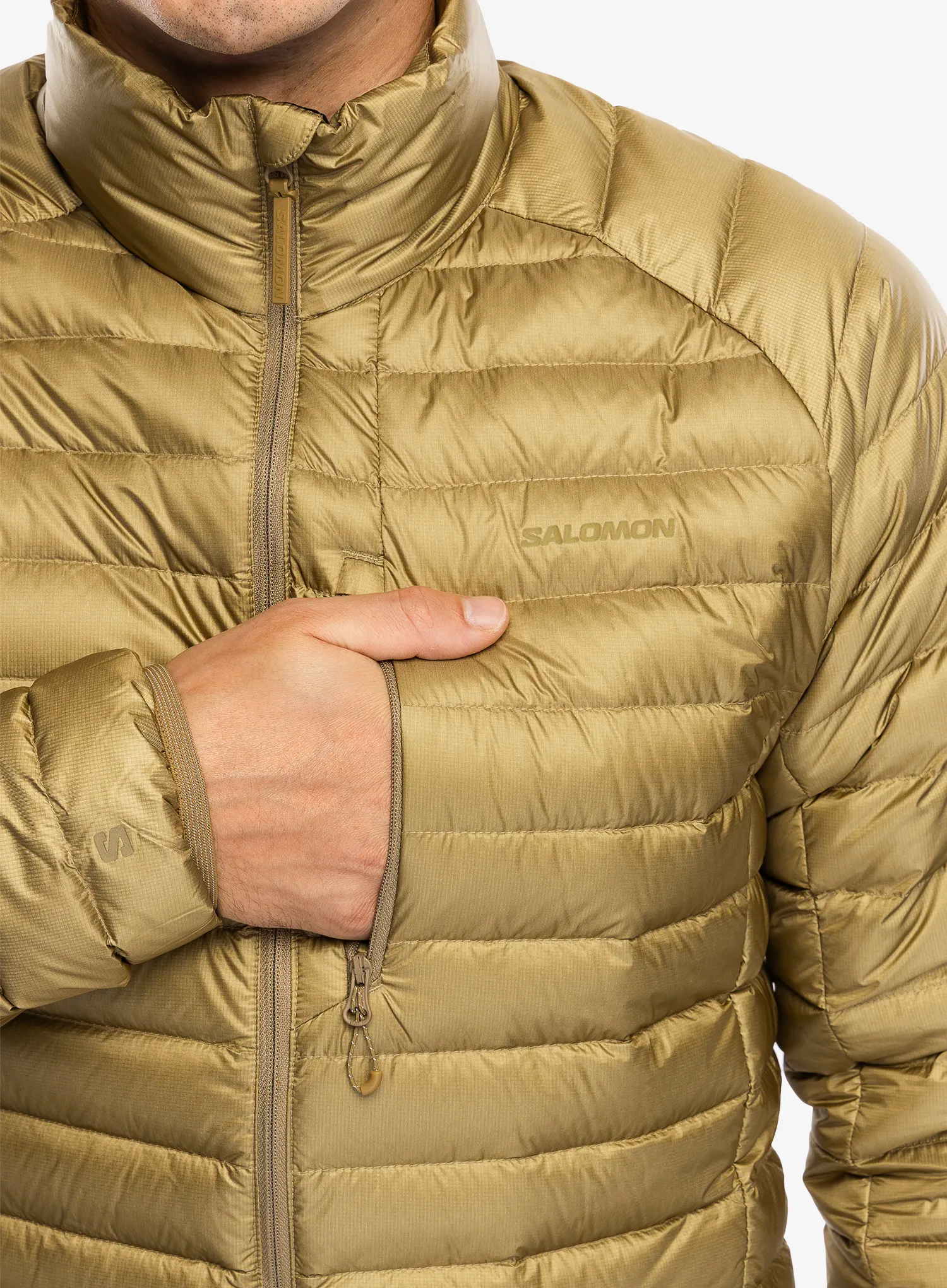 Puhovka Salomon Elixir Micro Down JKT - antique bronze