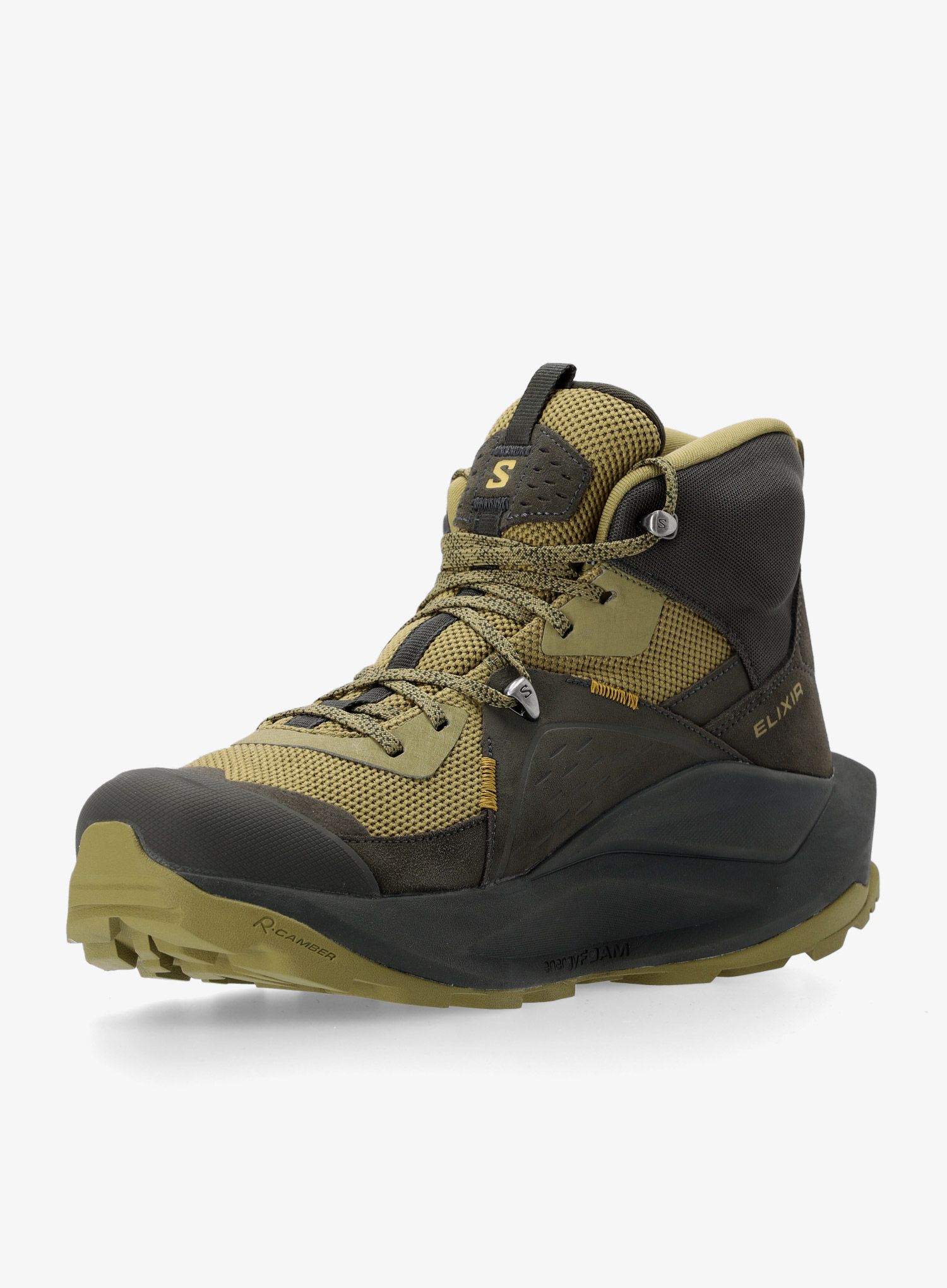Pohodniški čevlji Salomon Elixir Mid GTX - black/herb/moss