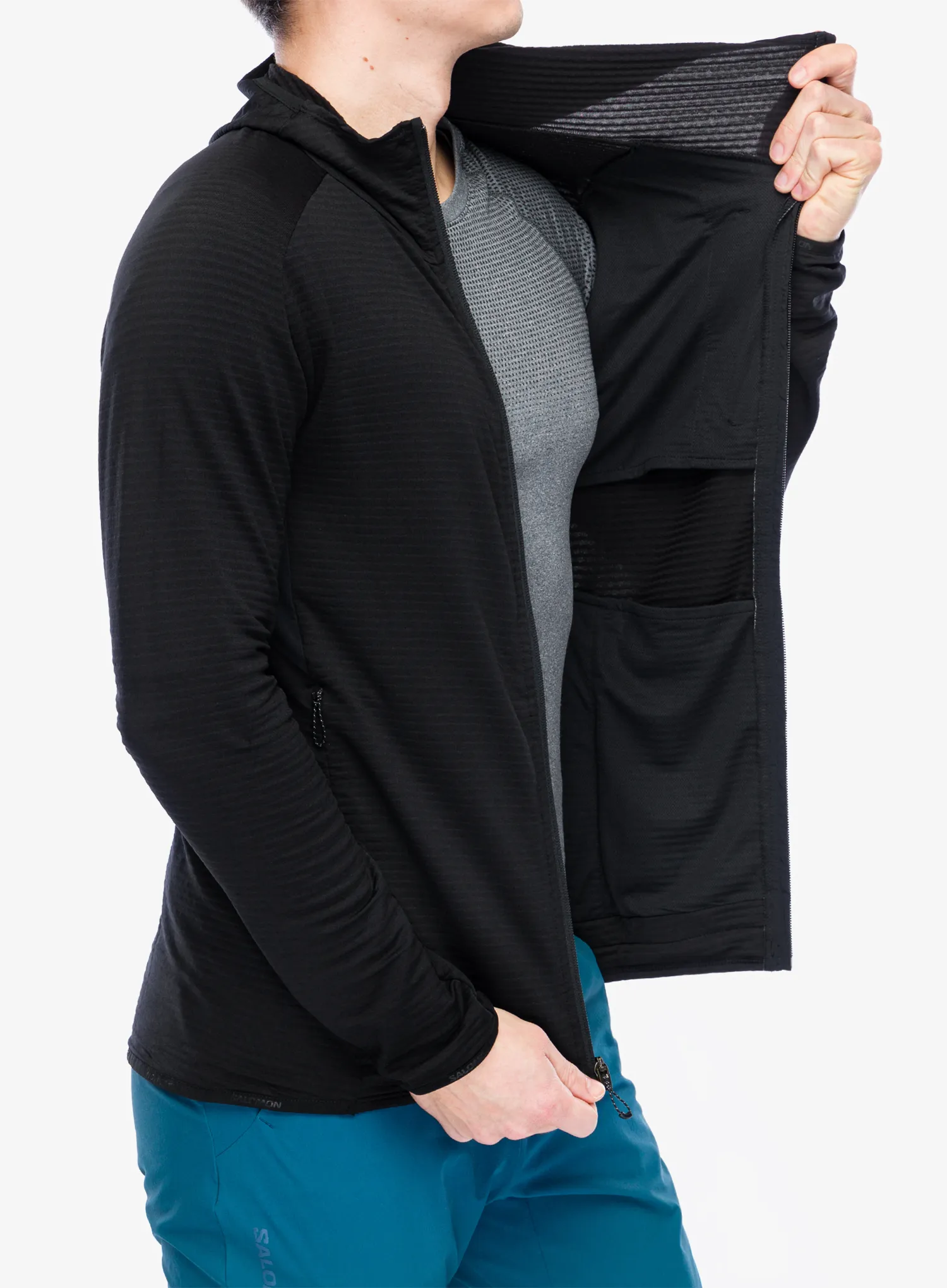 Jopica s kapuco Salomon Essential Ltwarm HD - deep black