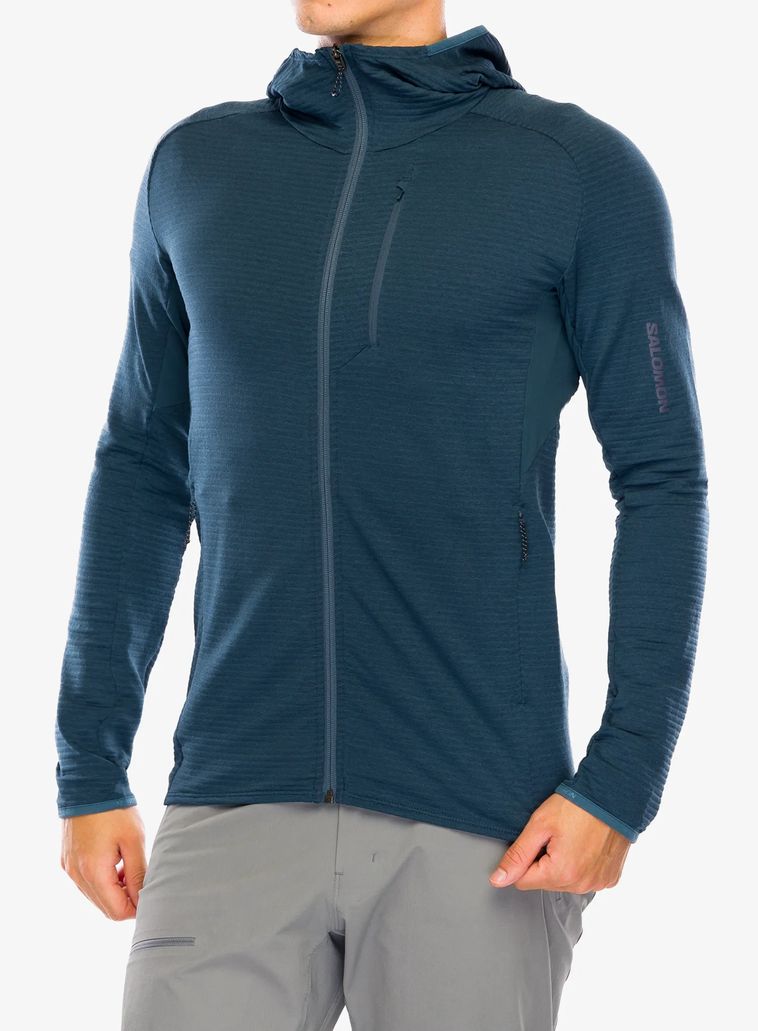 Jopica s kapuco Salomon Essential Ltwarm HD - midnight navy