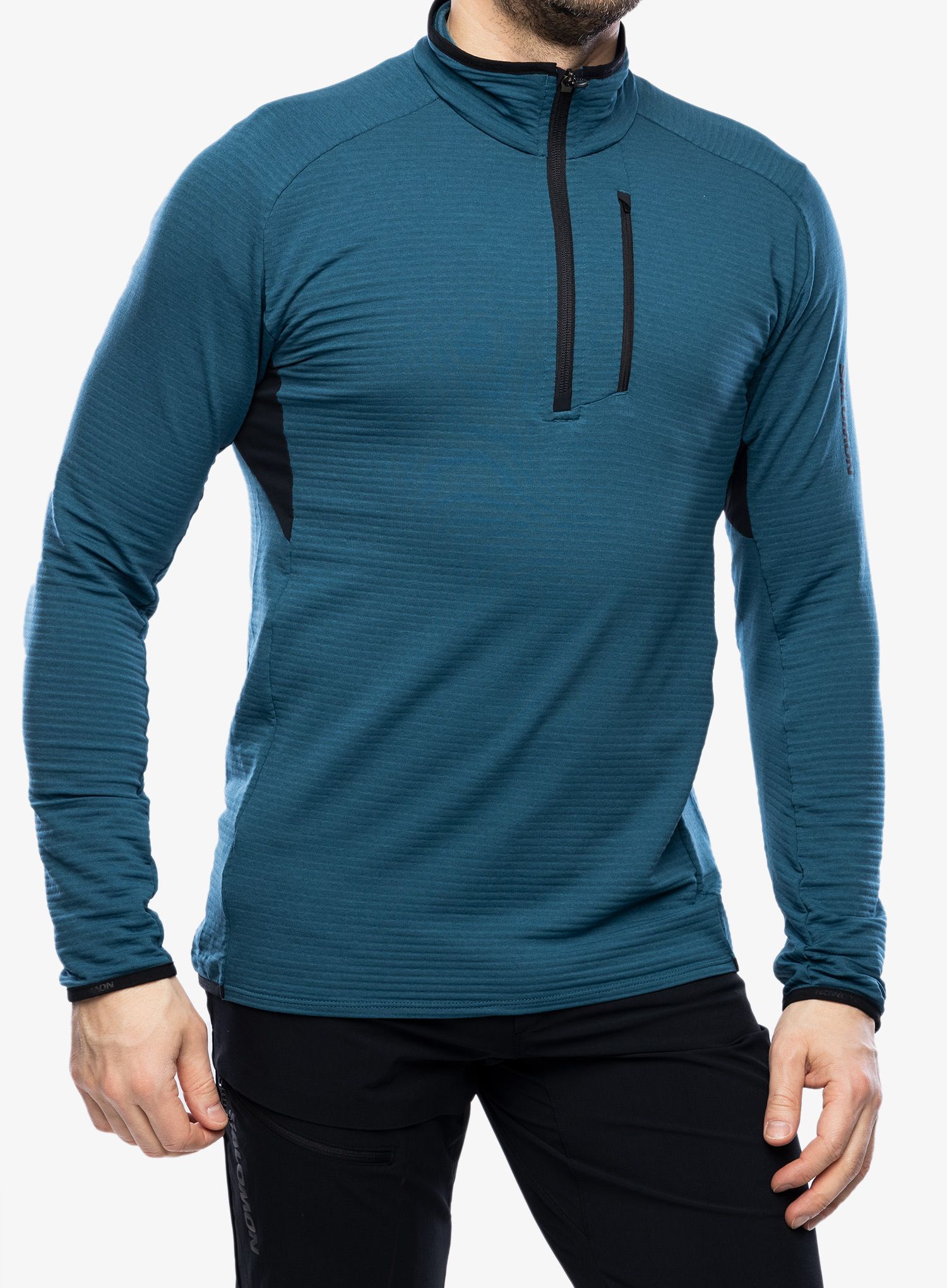 Jopica z zadrgo Salomon Essential Ltwarm HZ - deep dive/black