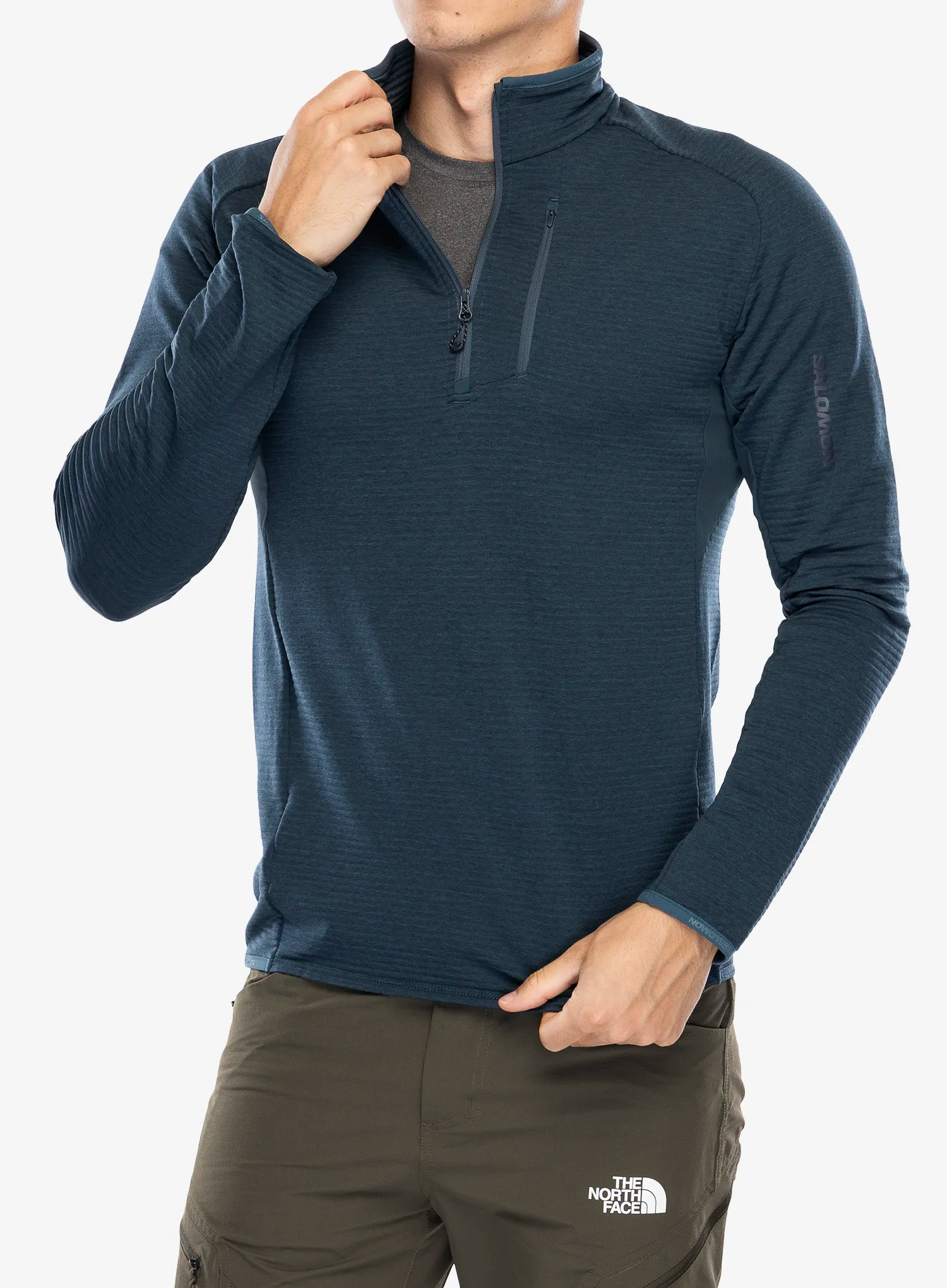 Flis Salomon Essential Ltwarm HZ - midnight navy