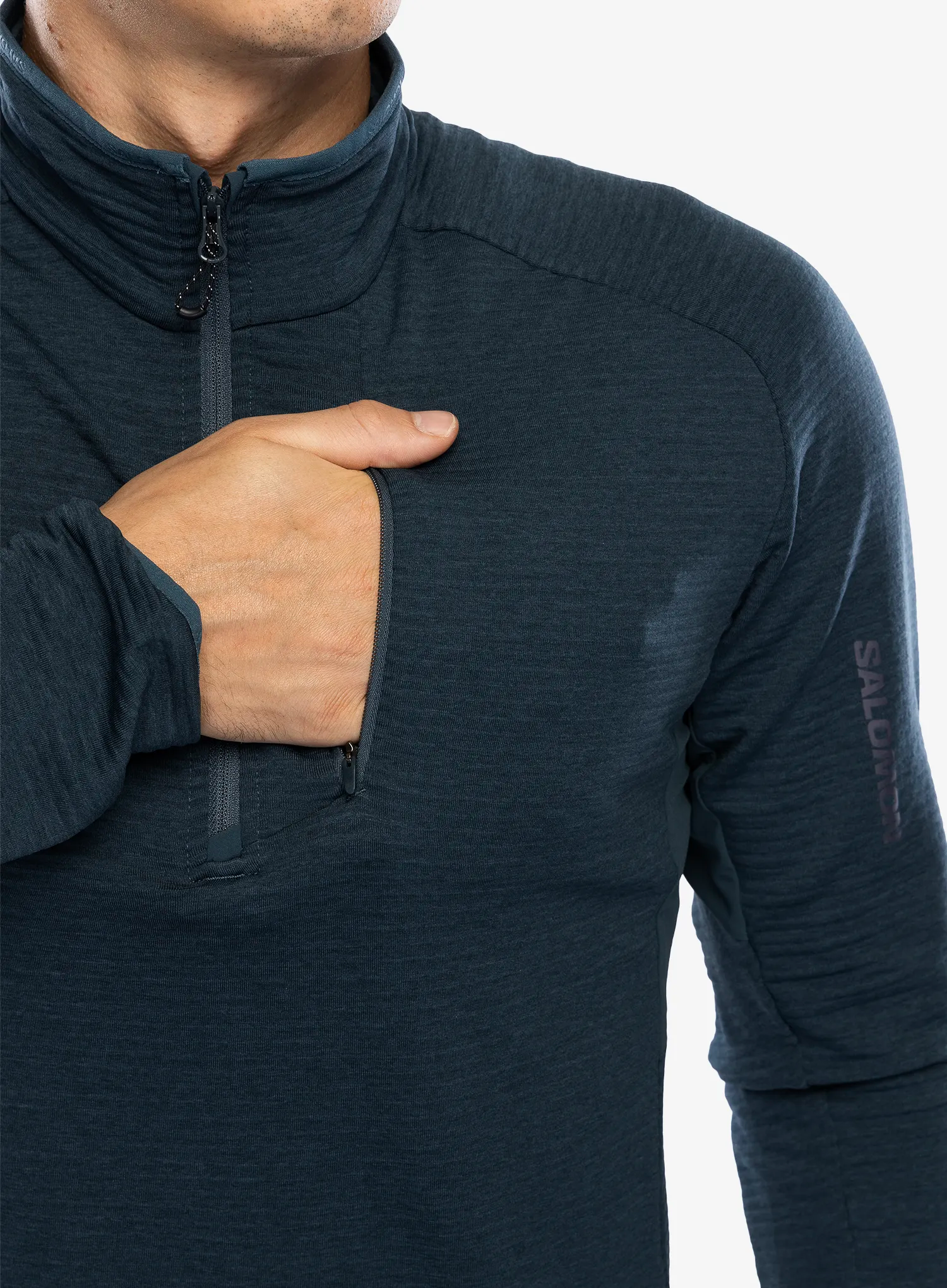 Flis Salomon Essential Ltwarm HZ - midnight navy