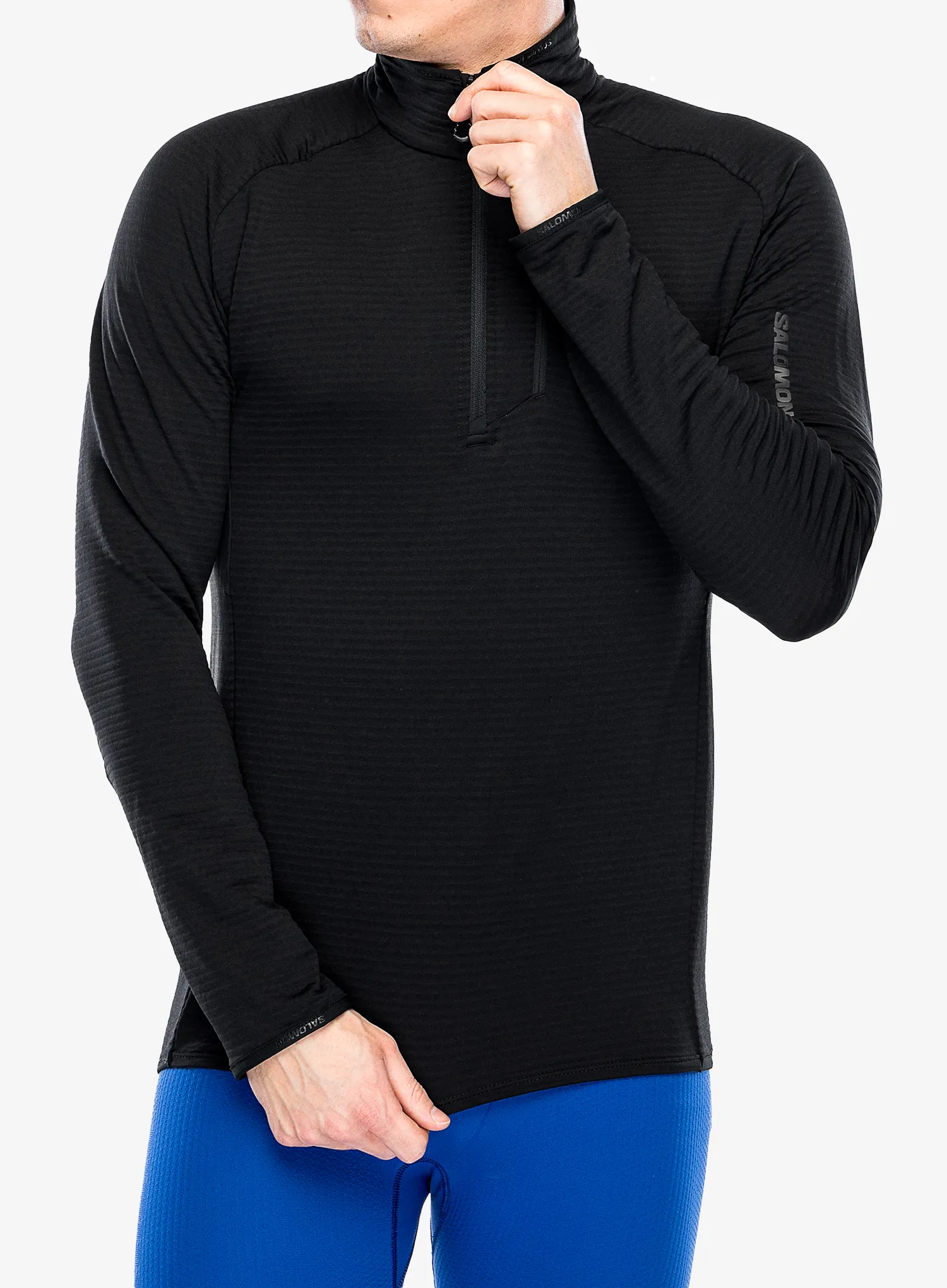Puloverji brez kapuce Salomon Essential Ltwarm Hz - deep black