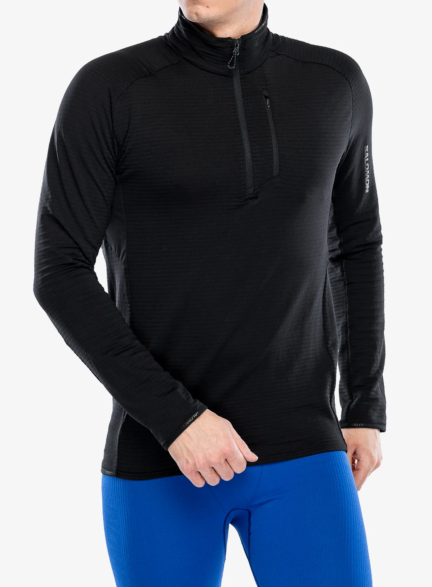 Puloverji brez kapuce Salomon Essential Ltwarm Hz - deep black