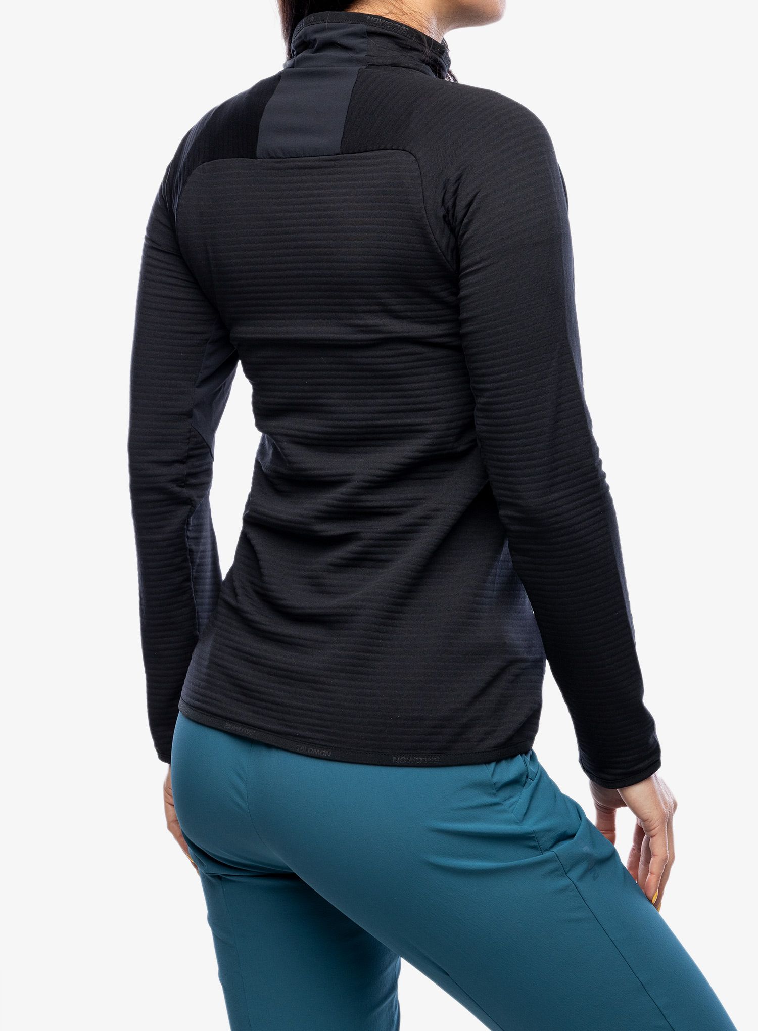Ženska jopica z zadrgo Salomon Essential Ltwarm Hz - deep black