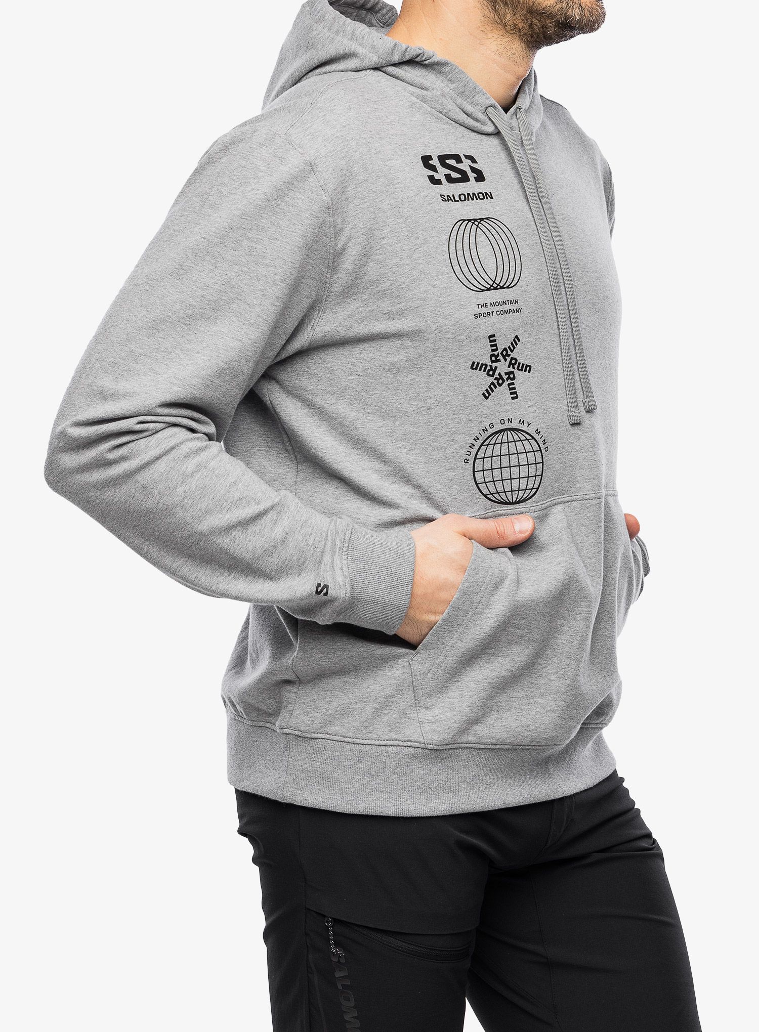 Jopica s kapuco Salomon Graphic Pull Over HD - heather grey