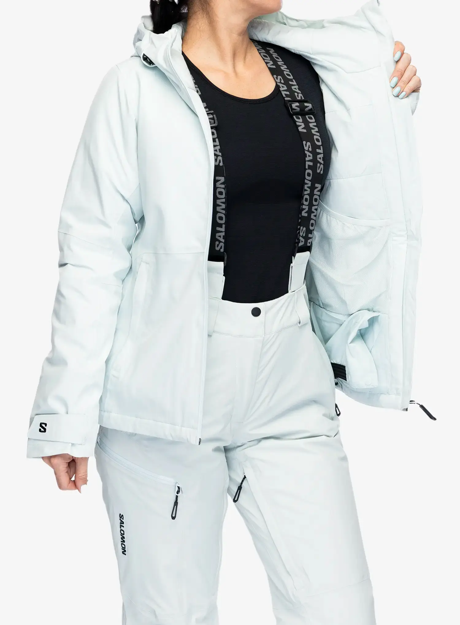 Ženska smučarska jakna Salomon Highland Jacket - misty blue