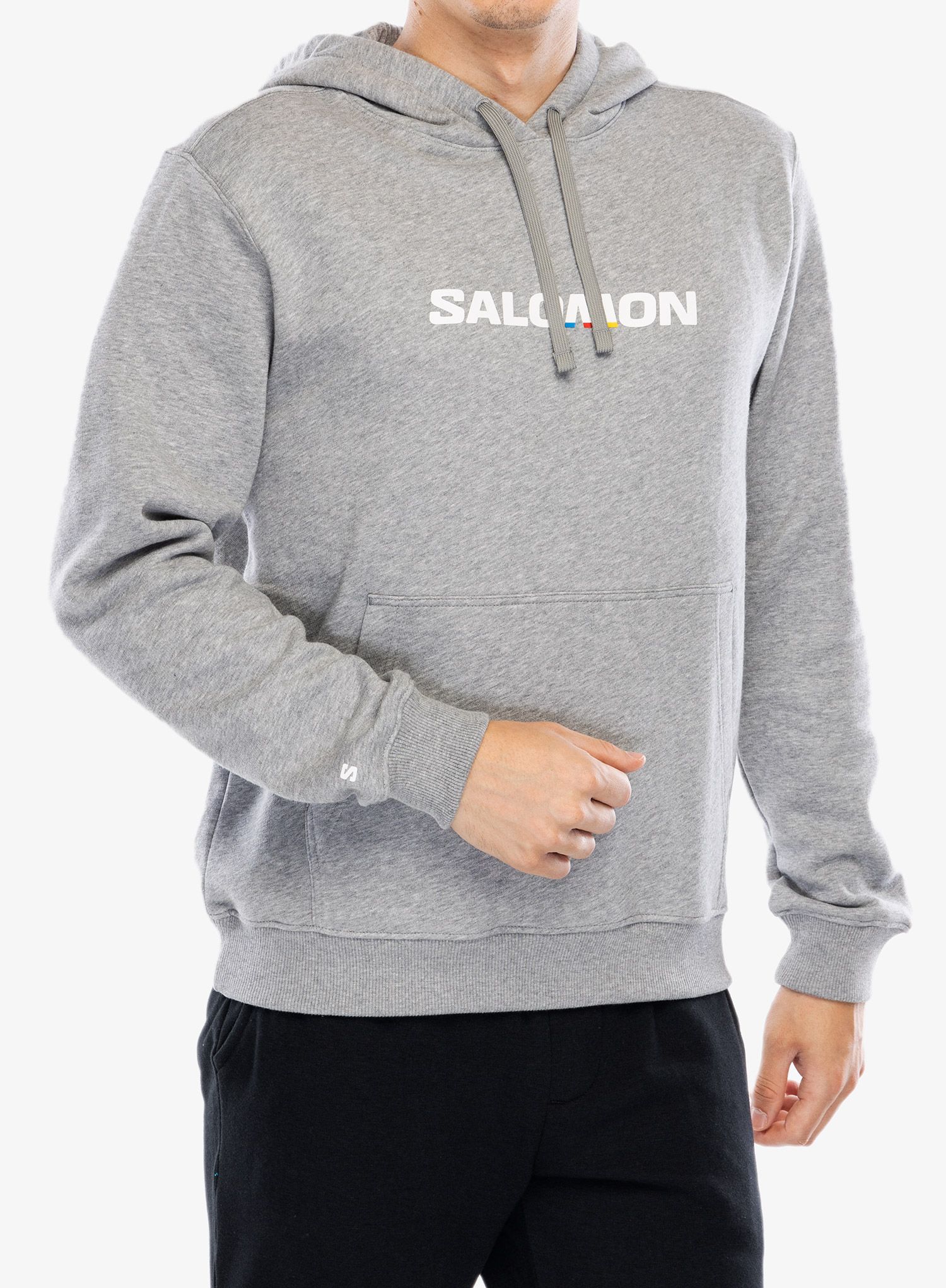 Jopica s kapuco Salomon Logo Perf HD - heather grey