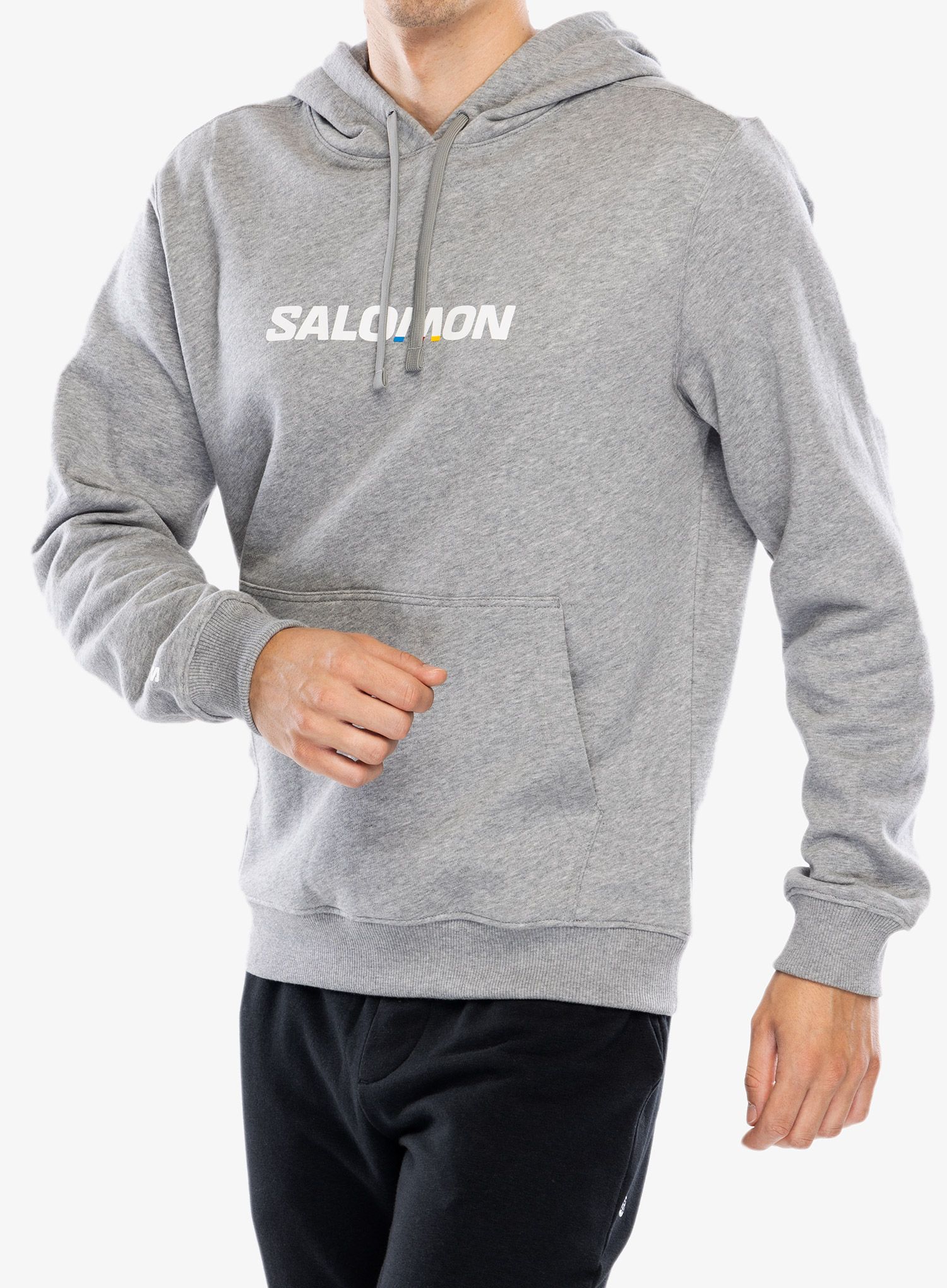 Jopica s kapuco Salomon Logo Perf HD - heather grey