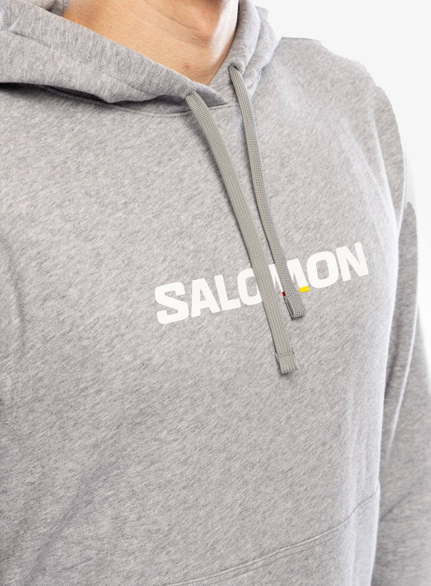 Jopica s kapuco Salomon Logo Perf HD - heather grey
