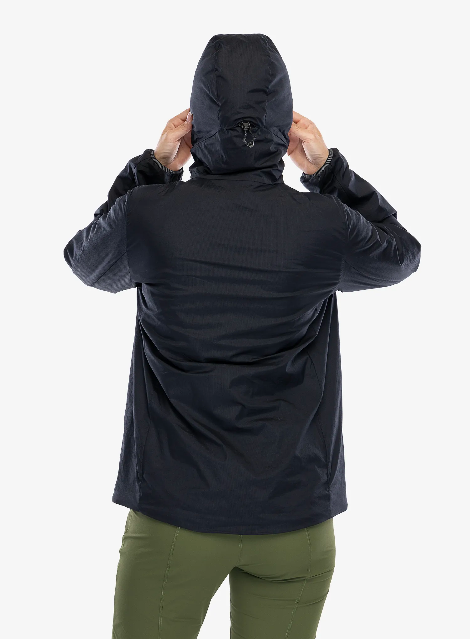 Ženska sintetična jakna Salomon Mountain Flex Jacket Hood - deep black