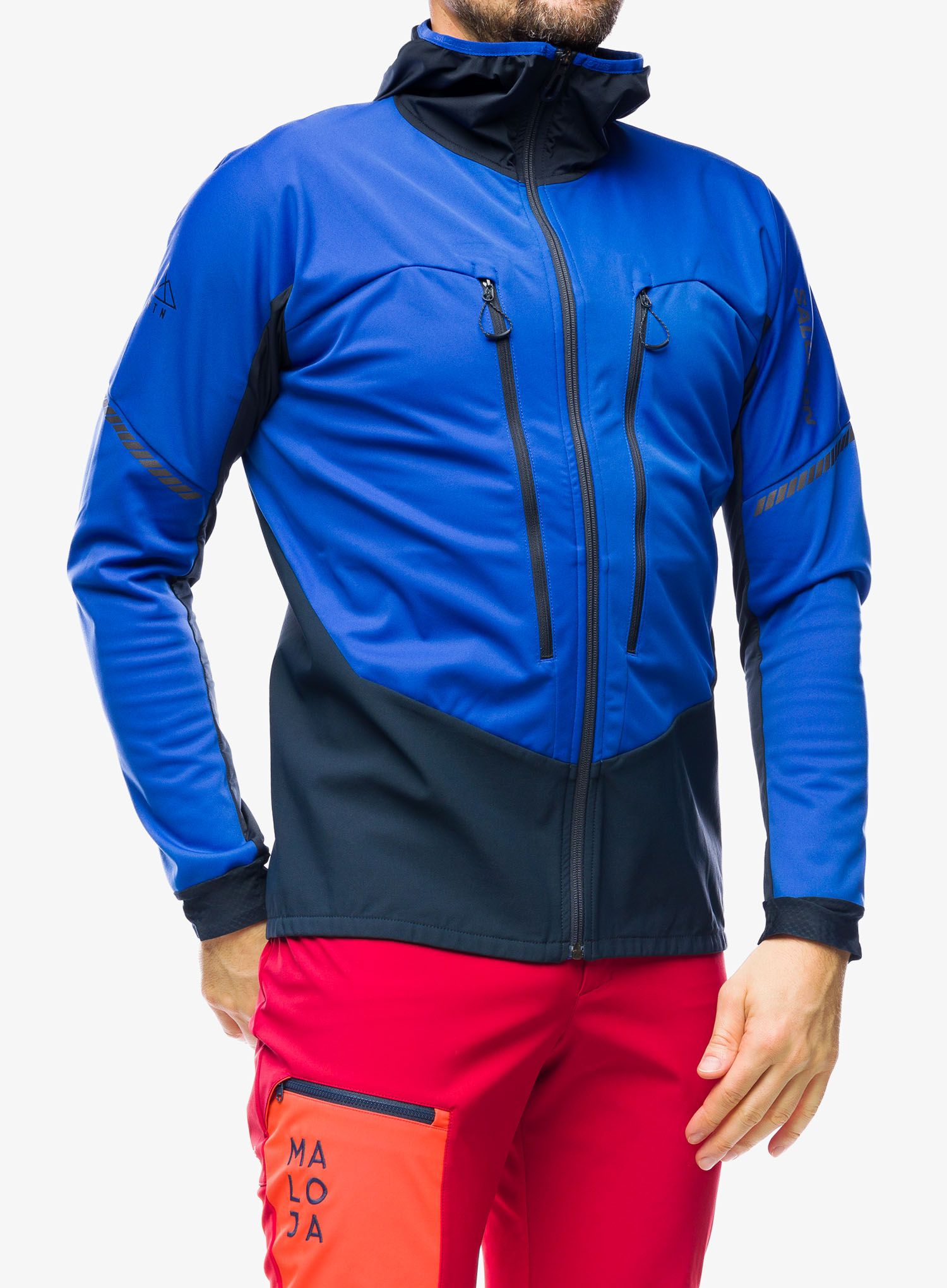 Softshell jakna Salomon Mtn Softshell Jacket - surf the web/carbon