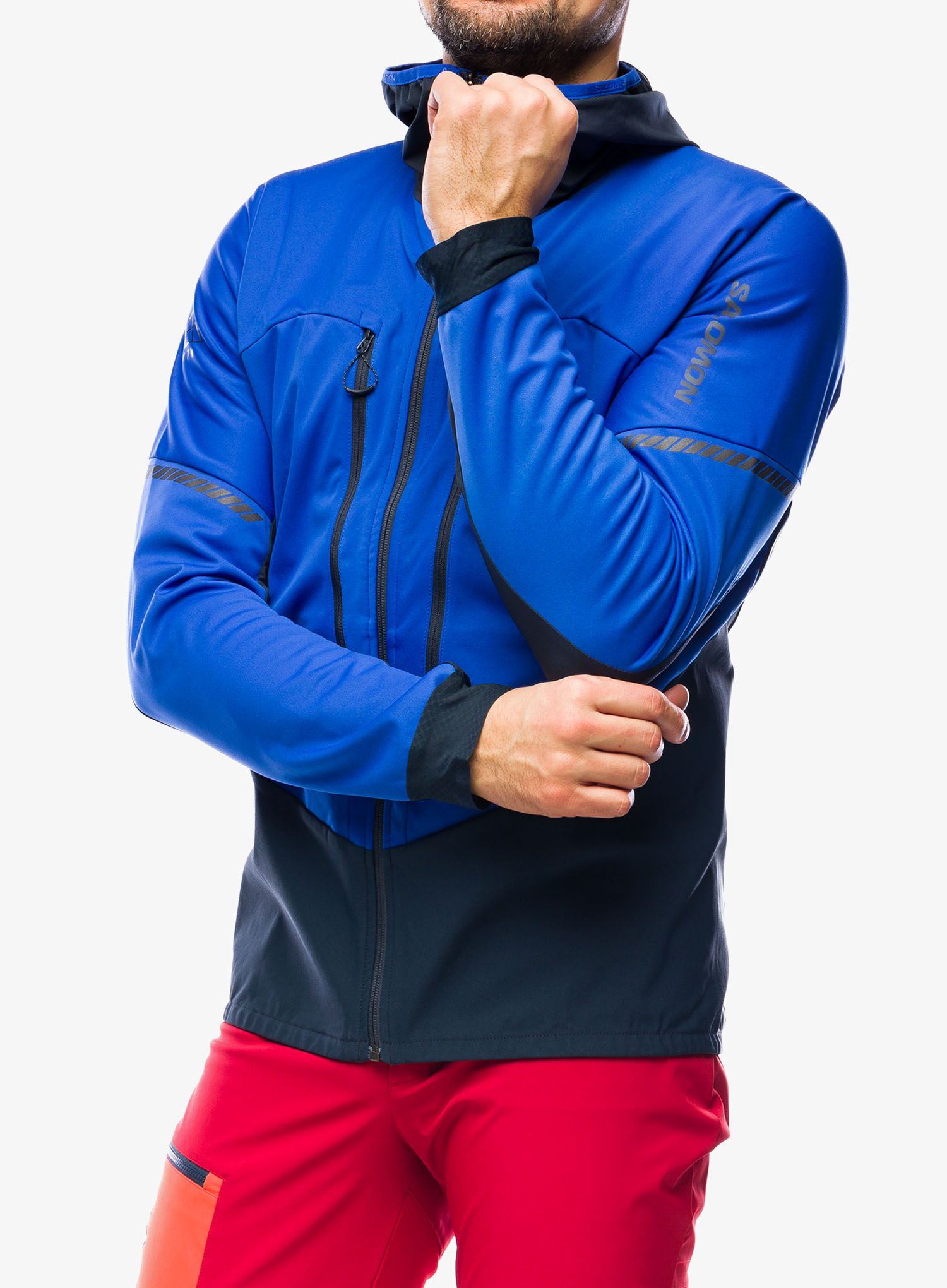 Softshell jakna Salomon Mtn Softshell Jacket - surf the web/carbon