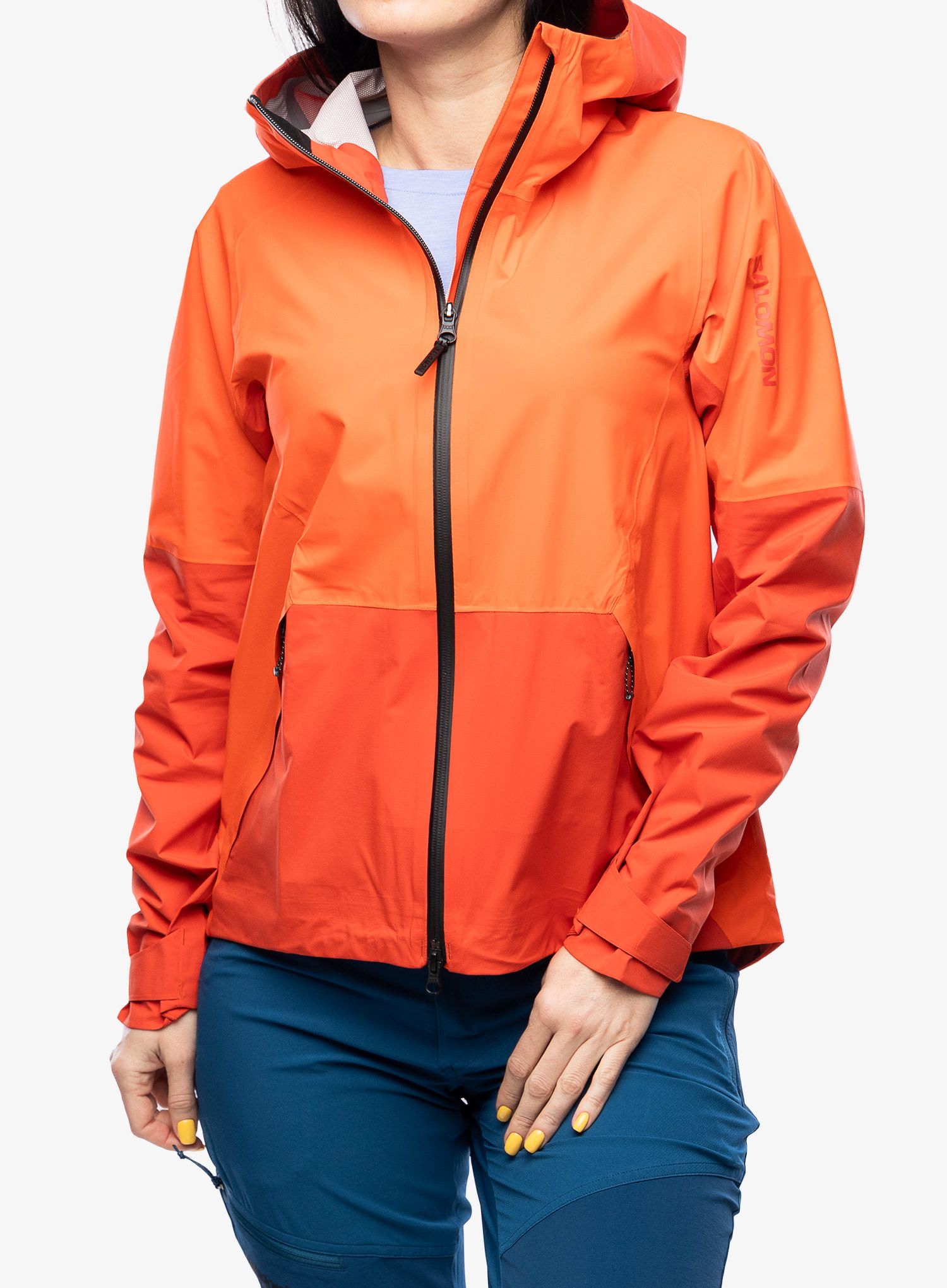 Ženska nepremočljiva jakna Salomon Outerpath 2.5L WP JKT - valiant poppy
