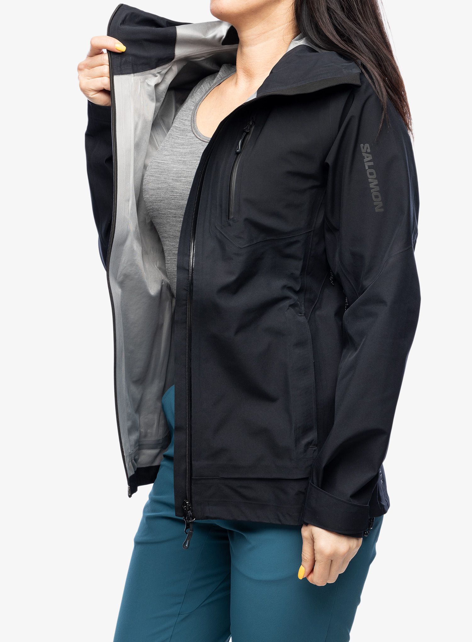 Ženske GORE-TEX jakna Salomon Outline 3L GTX Shell - deep black