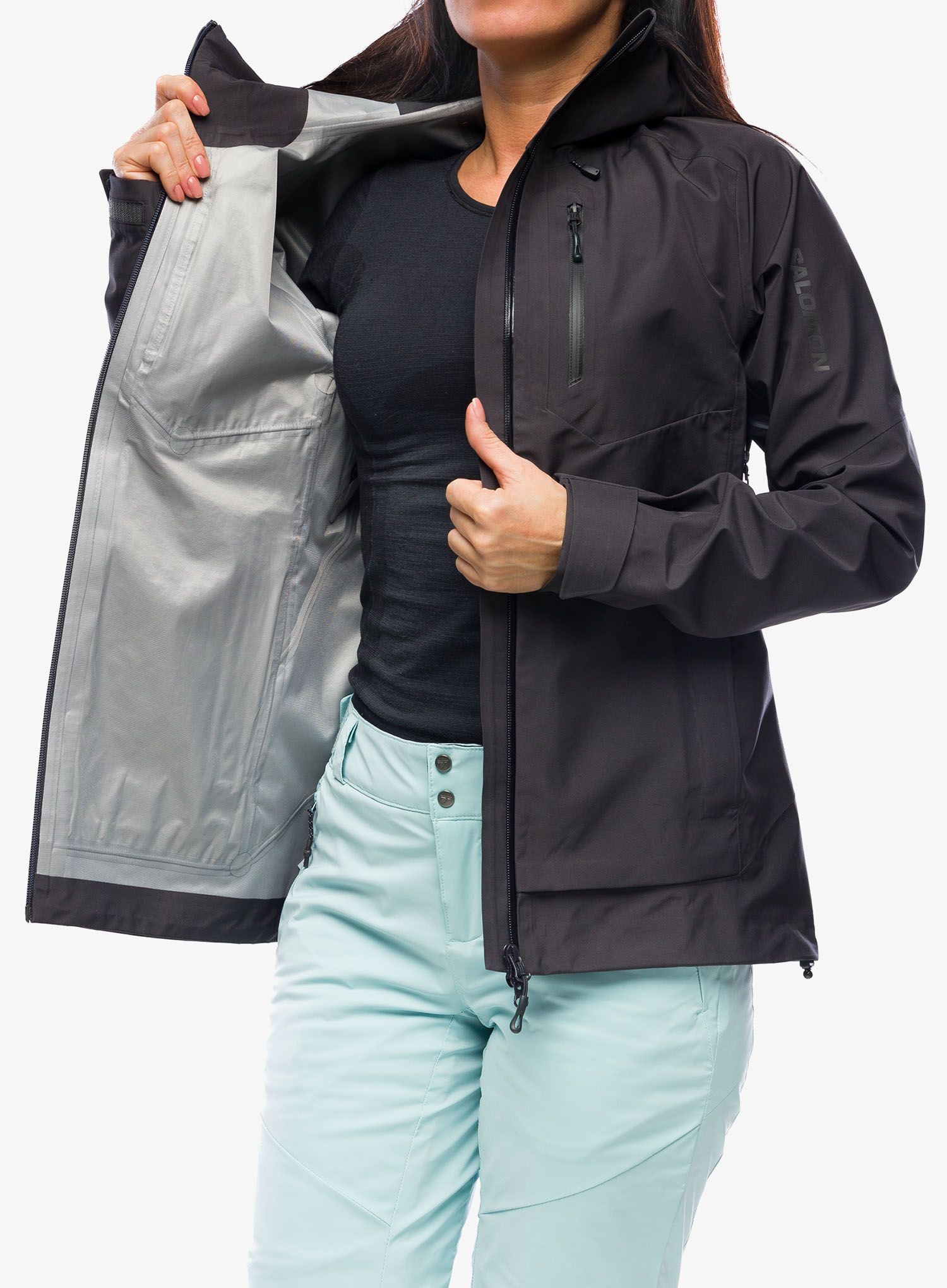 Ženska hardshell jakna Salomon Outline 3L GTX Shell - phantom