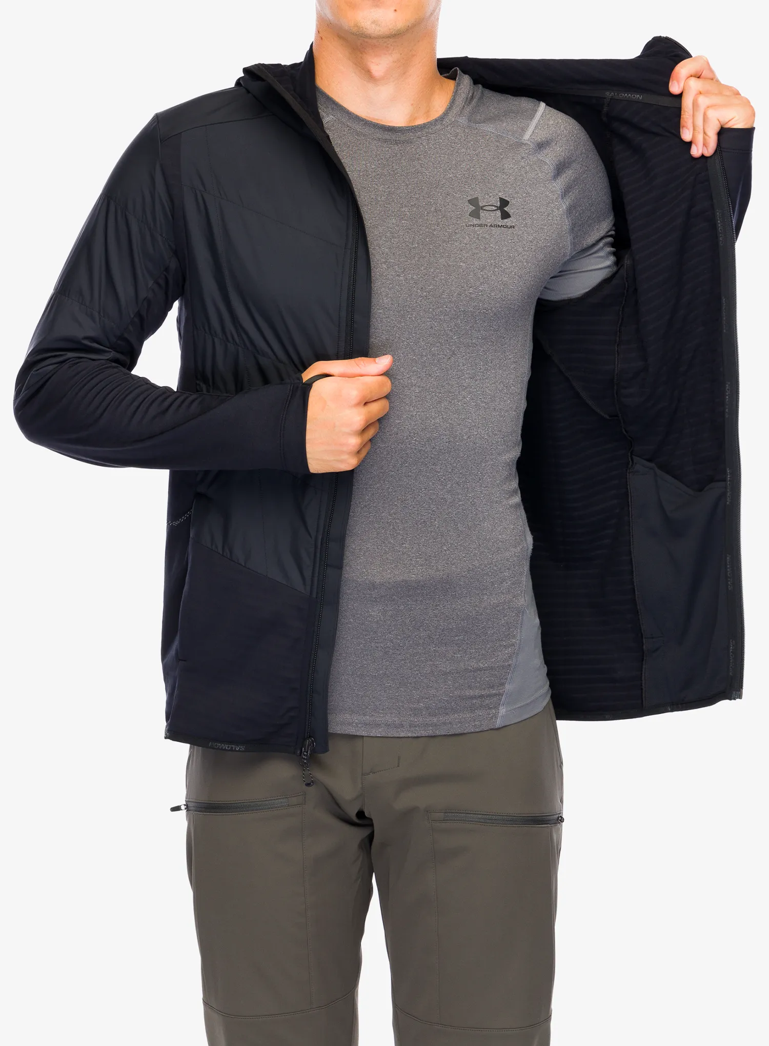 Hibridna jakna Salomon Outline As Hybrid - deep black